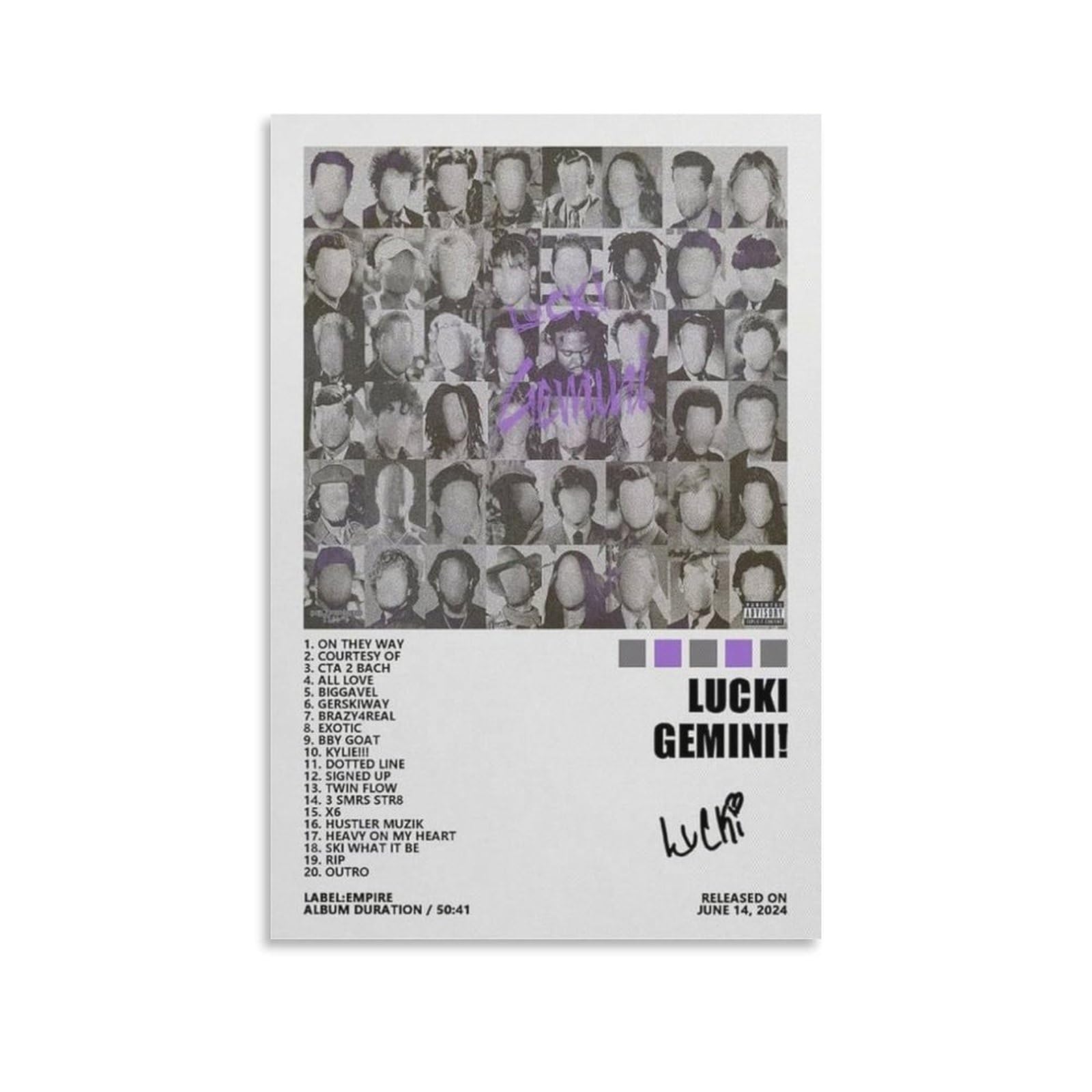 Lucki GEMINI Canvas Poster Review: Chic Rap Room Decor