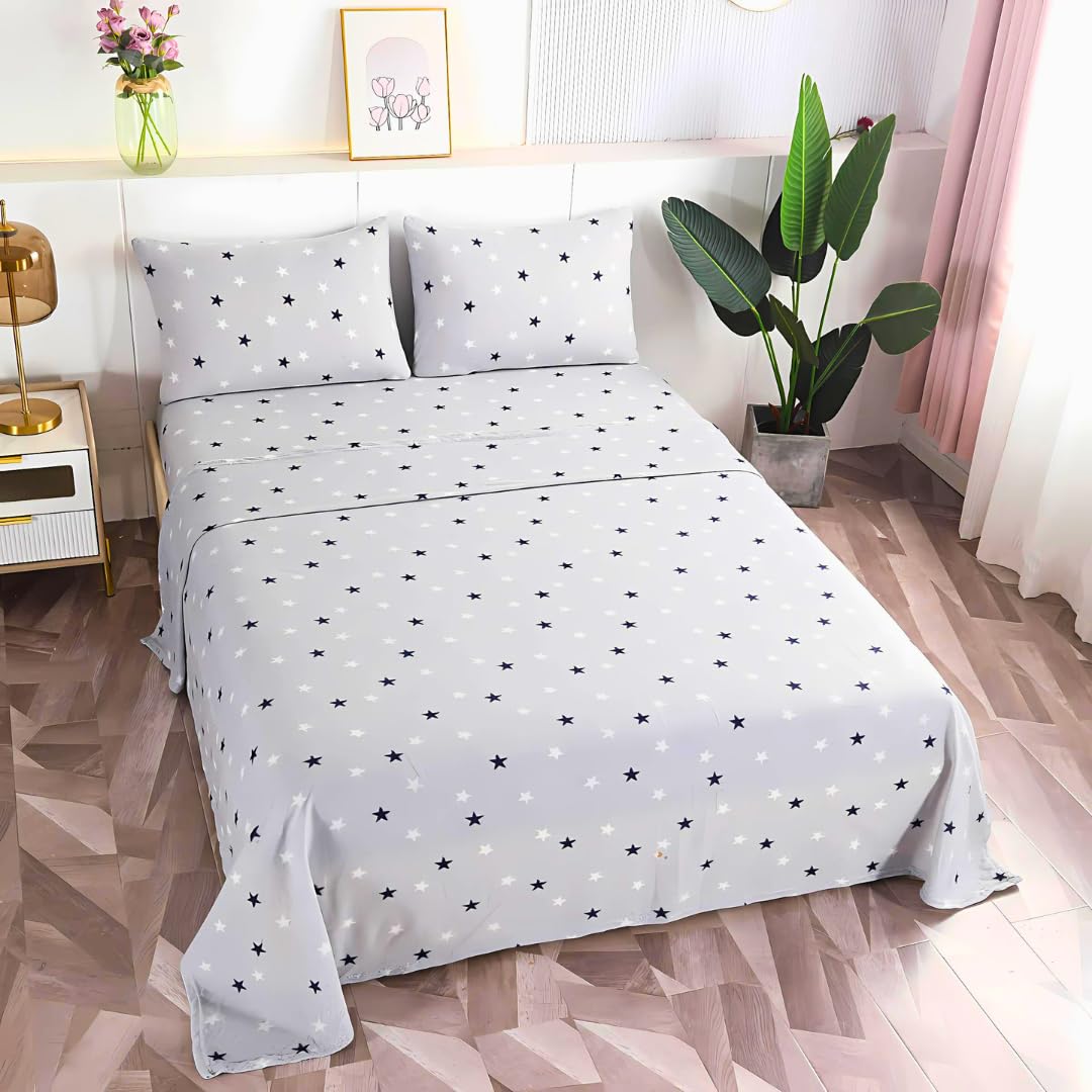 KUMY Juego de Sábanas Térmicas de Pirineo para Invierno - Confortables y Cálidas - 100% Poliéster (Star, Cama 135)