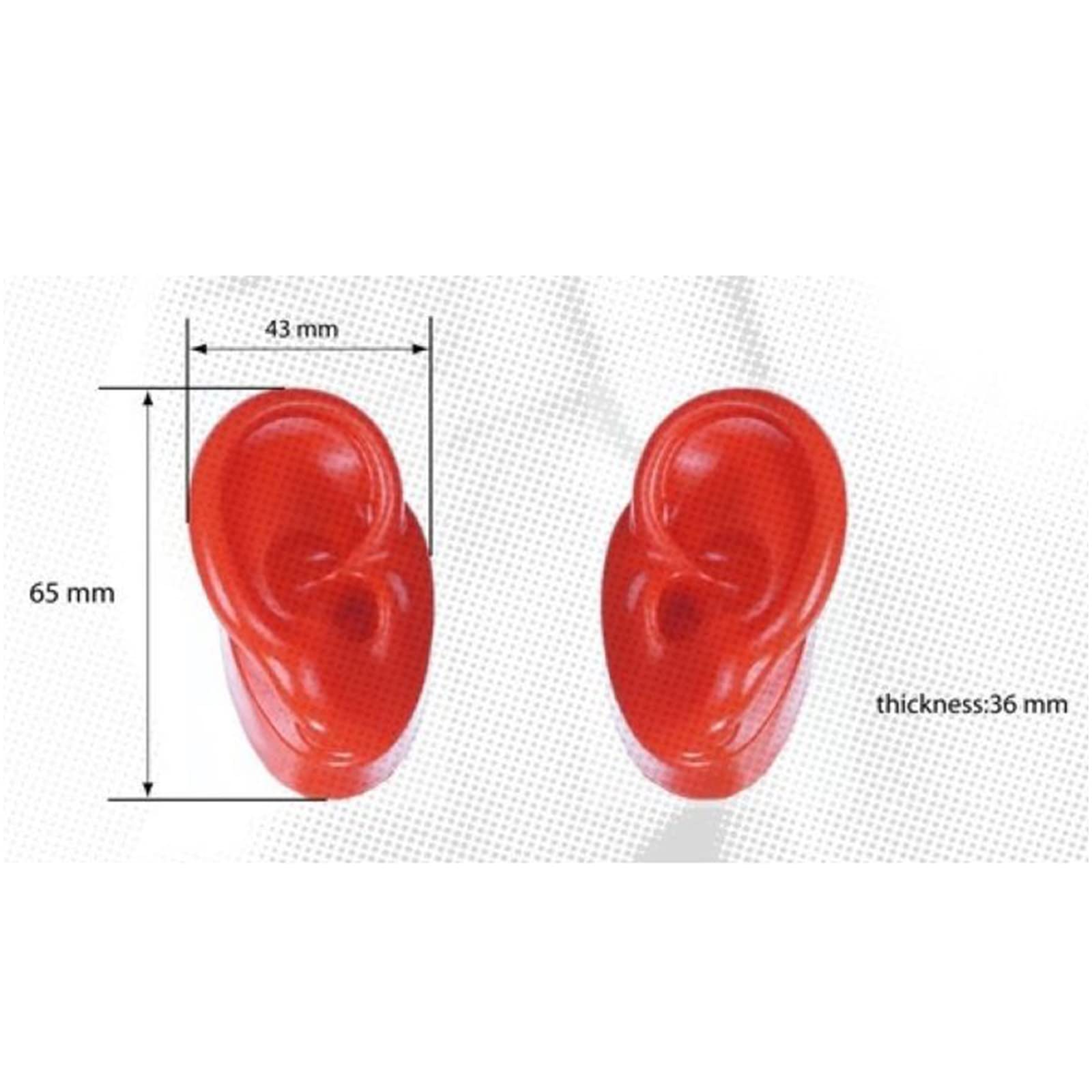 (Jedna para) miękki silikonowy model ucha - imitacja prawdziwego modelu ucha - do biżuterii ciała, symulacji, ekspozycji, rekwizytów, biżuterii, kolczyków, ćwiczeń, narzędzi do piercingu (różowy)