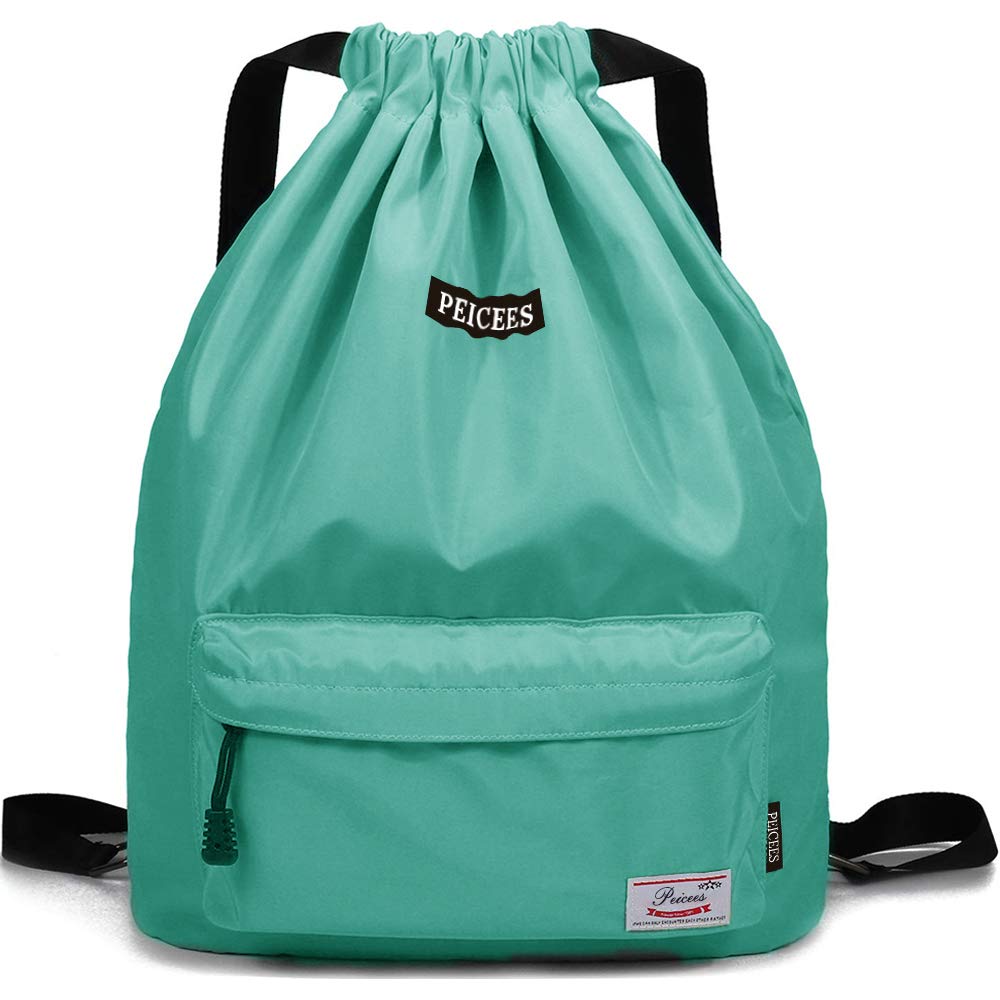 Peicees Waterproof Drawstring Sport Bag Lightweight Sackpack Backpack for Men and Women | Waterproof, Drawstring, Lightweight