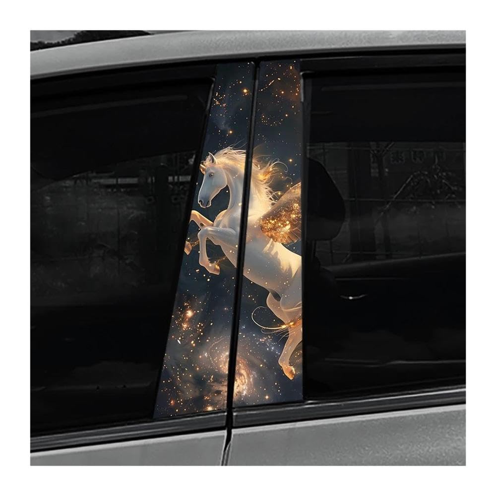 Autocollant de voiture licorne imperméable pour montant B usé