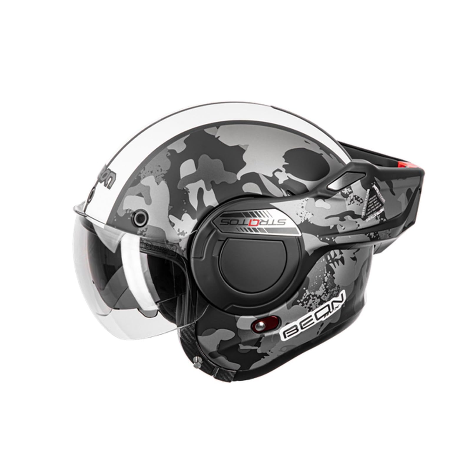 BEON Stratos Motorradhelm - Systemhelm Klapphelme mit Visier und Sonnenblende - Rollerhelm Sonnenblende - Motorrad Helm Damen & Herren - Integralhelm 180° Klappbar - Anti-Kratz-Visier - XXL