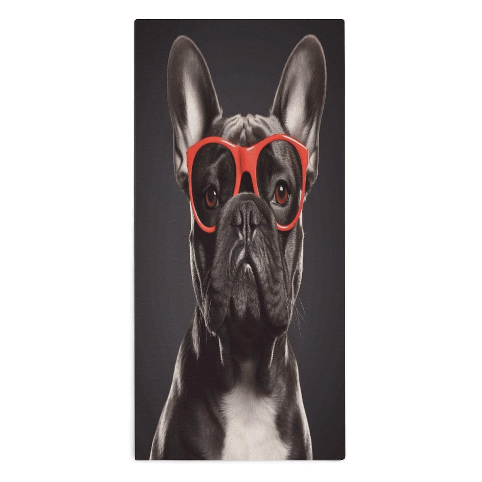 YUXBVKRS French Bulldog Hand Towels for Bathroom 14x29 Inch
