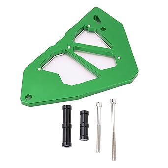Front Sprocket Cover, Engine Chain Guard Waterproof Colorfast Wear Resistant High Strength Replacement for Z250 Z300 Ninja 250 300 2013-2017 for Repair(green)