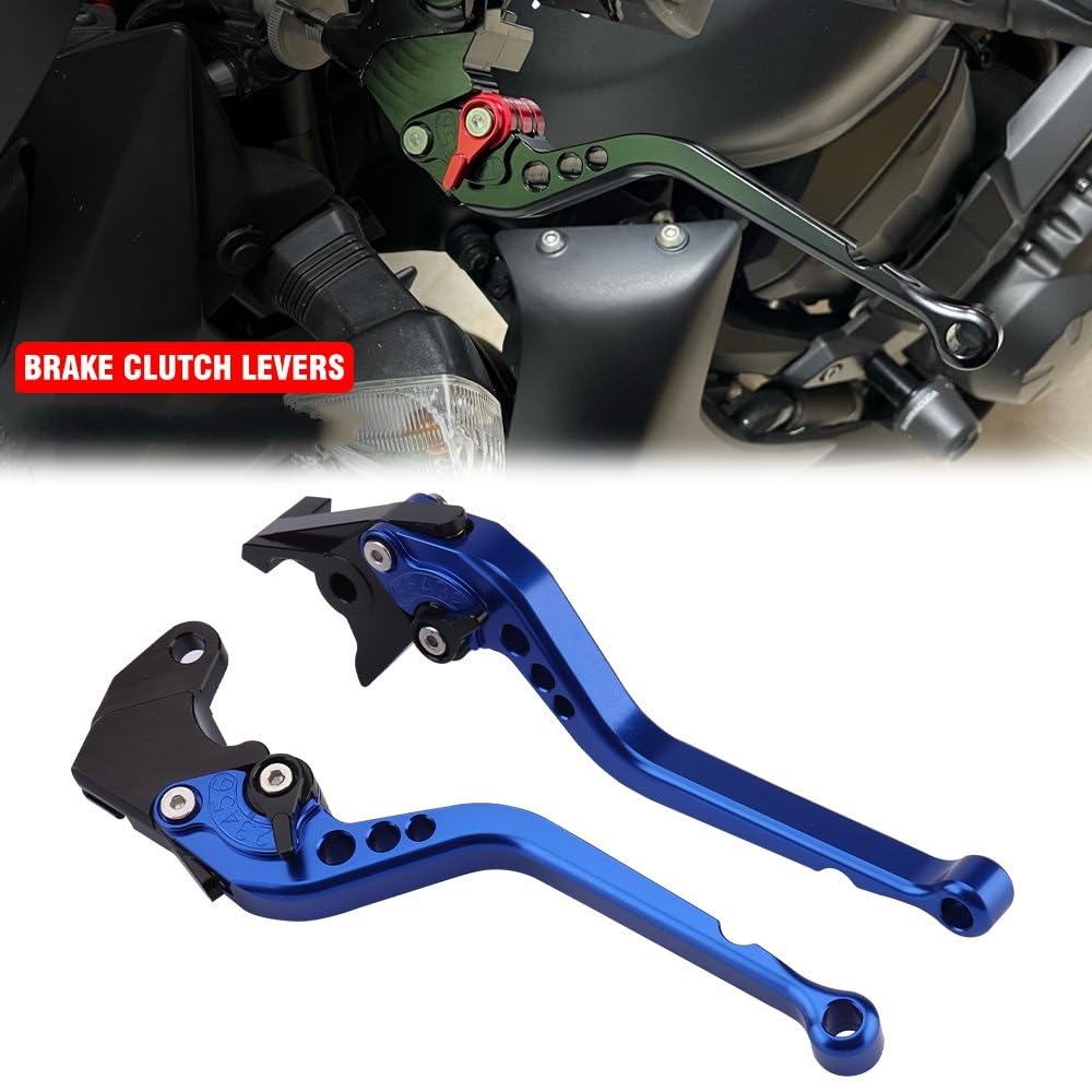 PONNYC Palancas Embrague Freno Ajustables Motocicleta Para Y&amaha BT1100 2003-2006 TDM900 2002-2004 FZS600 For Fazer 1998-2003 Moto Embrague Maneta Freno (Color : Long, Tamaño : 2)