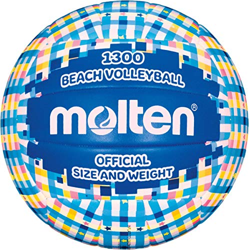 Molten V5B1300-CB - Pallone da pallavolo, 5 pezzi, colore: Ciano/Blu