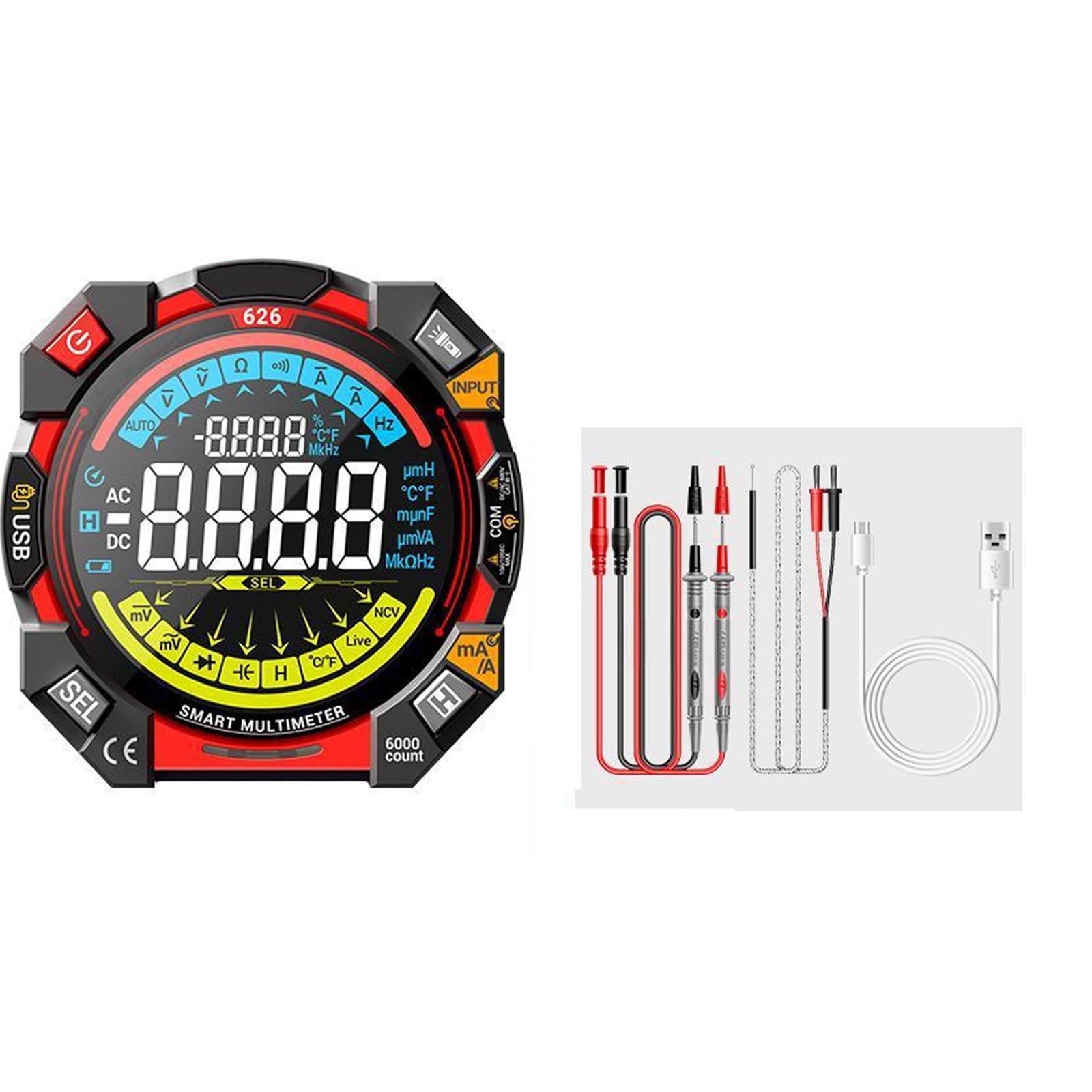 Tsophreniq Standard Configurati Multimeter Tester Digital With Voltmeter And Ohms Meter Resistance; Tests Live, Continuitys Digital Tester