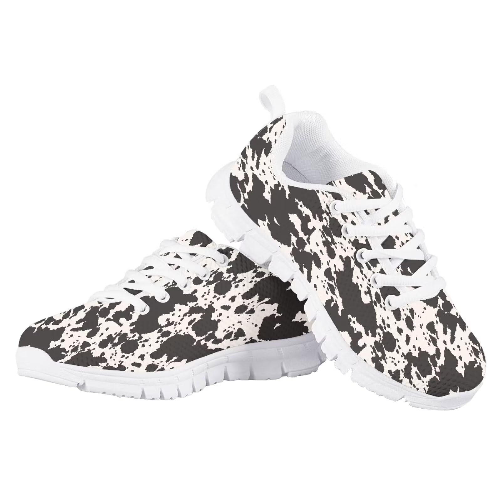 JUDENTIDOS Brown Cow Kids Sneakers for Boys Girls Lightweight Running Shoes Breathable Walking Shoe Sport Tennis Athletic