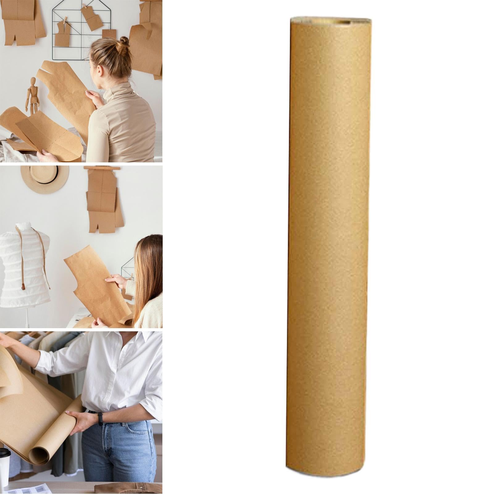 MotiveTech Papier Rouleau Papier D'Emballage Rouleau Colis Papier Décoratif Fibre Vierge Écologique Adapté pour Événement Festif Décoration M, 80 G 30 M
