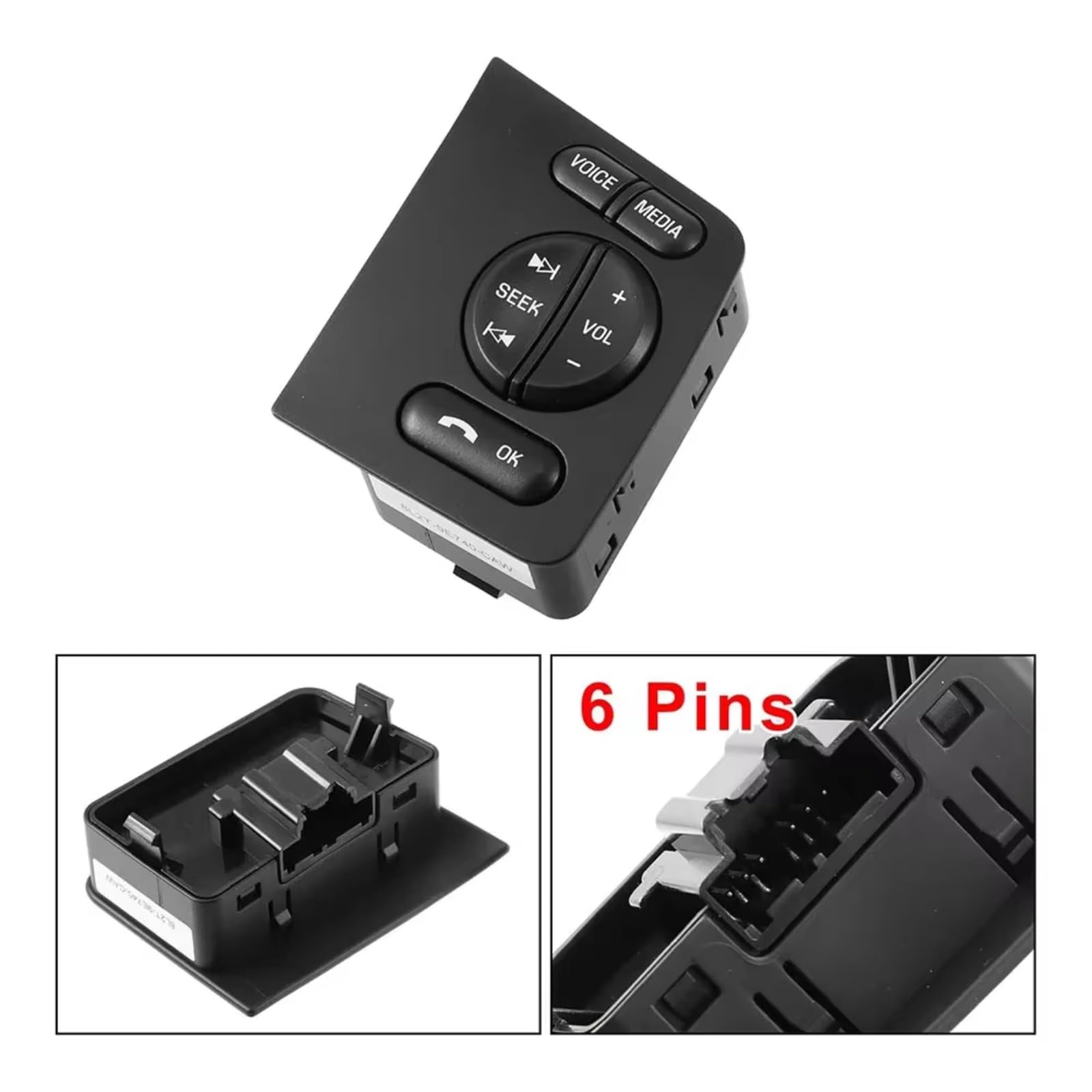 Botón Volante Coche Compatible Con Ford Para F-250 Para F-350 Para Super Para Duty 2010 Botón Control Interruptor Medios Voz Búsqueda Volumen Volante Coche