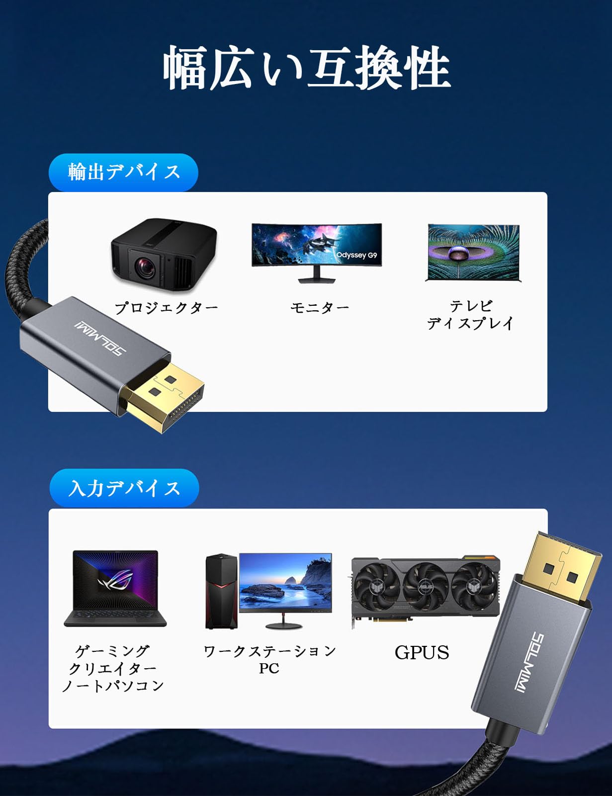Kabel 8K DisplayPort 1.4 (32,4 Gbps), 8K 60 Hz, 4K 144 Hz, 2K 240 Hz, DP 1.4 kabel z nylonowym oplotem obsługuje G-Sync, FreeSync, HDCP 2.2, DSC 1.2 do monitora, komputera, karty graficznej