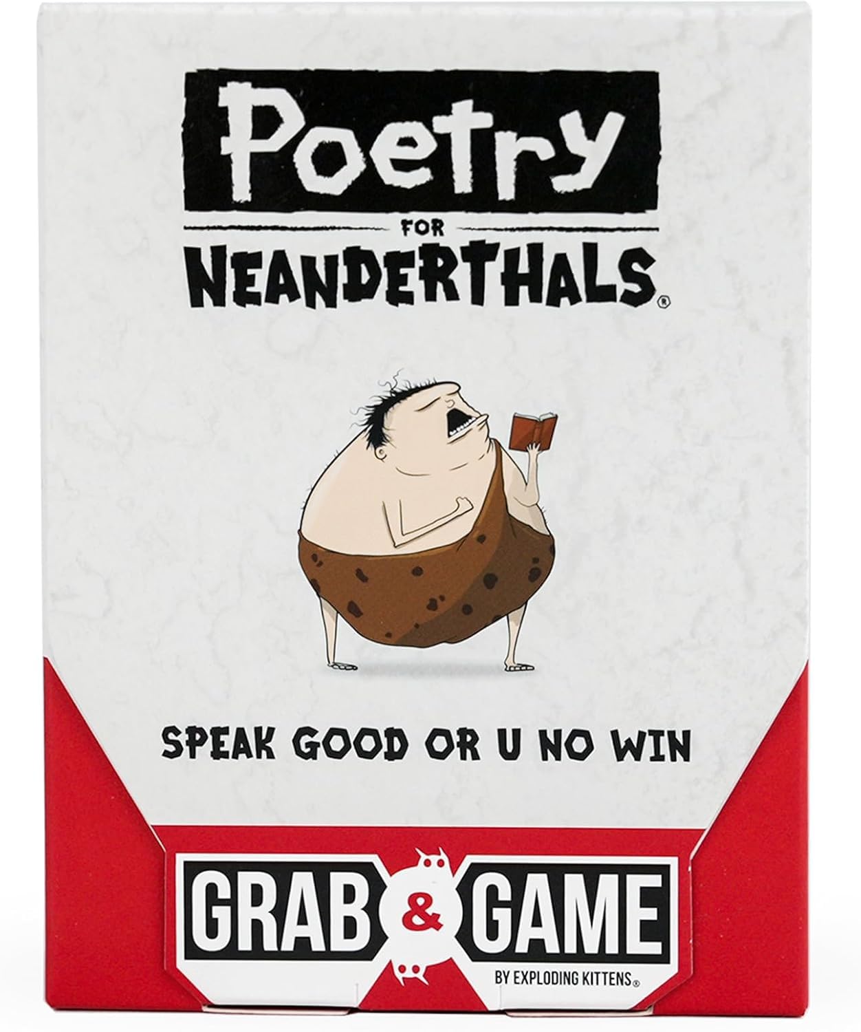 Exploding Kittens Unisex Poetry For Neanderthals Grab & Game Card Game
