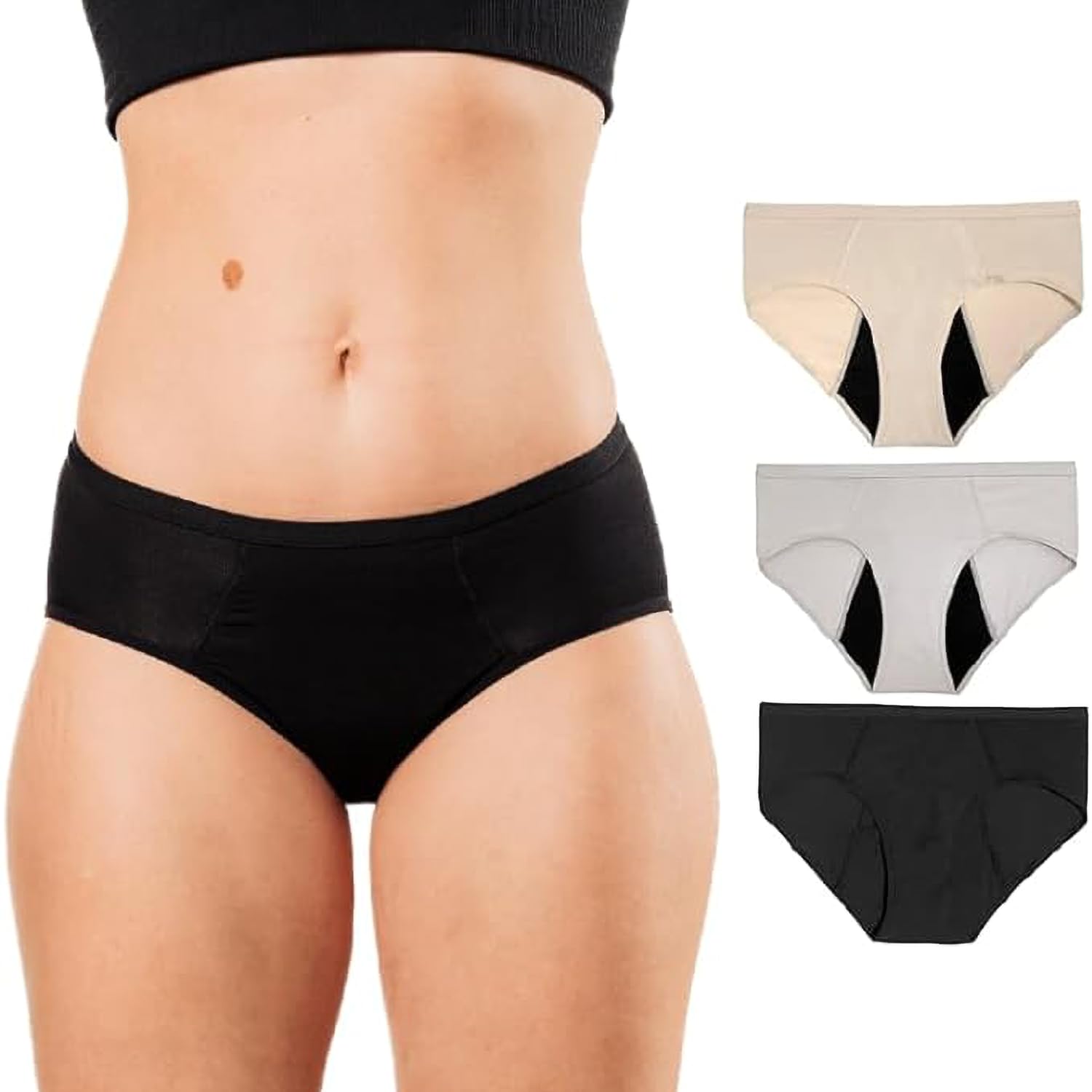 Bambody Absorbent Brief, Super Comfy Period Underwear for Women - Leakproof Period Panties