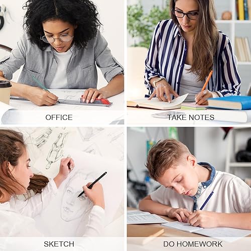 Miniatura 5 de HOTUT Lápiz sin tinta, 7 lápices infinitos con 7 borradores adicionales, reutilizables, sin tinta, eternos, con 7 puntas reemplazables, lápiz para