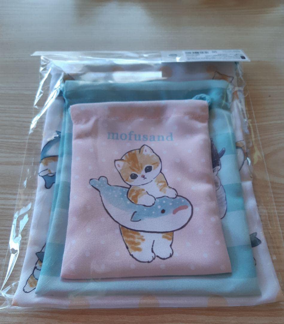 mofusand サメにゃん ぬいぐるみ マスコット 巾着 セット mofusand サメにゃん ぬいぐるみ マスコット 巾着 セット