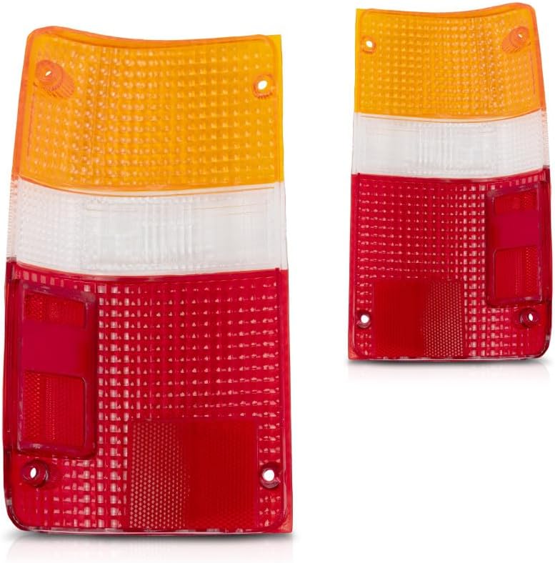 Compatible With Toyota Pickup 2/4WD 1989-1995 Tail Light Lens Pair Driver and Passenger Side TO2808101, TO2809101 | 81561-89166