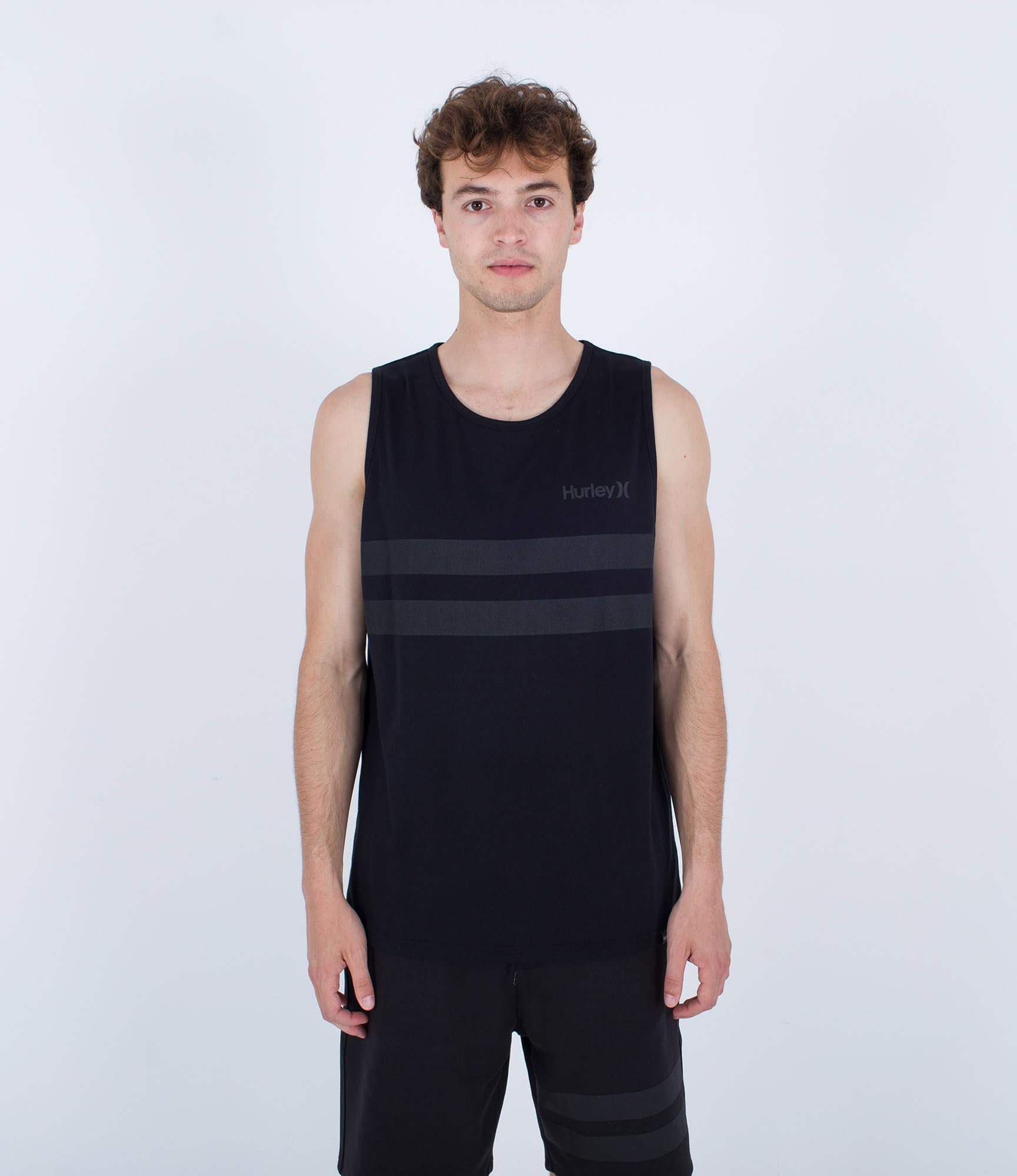 Hurley Oceancare Stripes Tank Top Vest - Black Size S