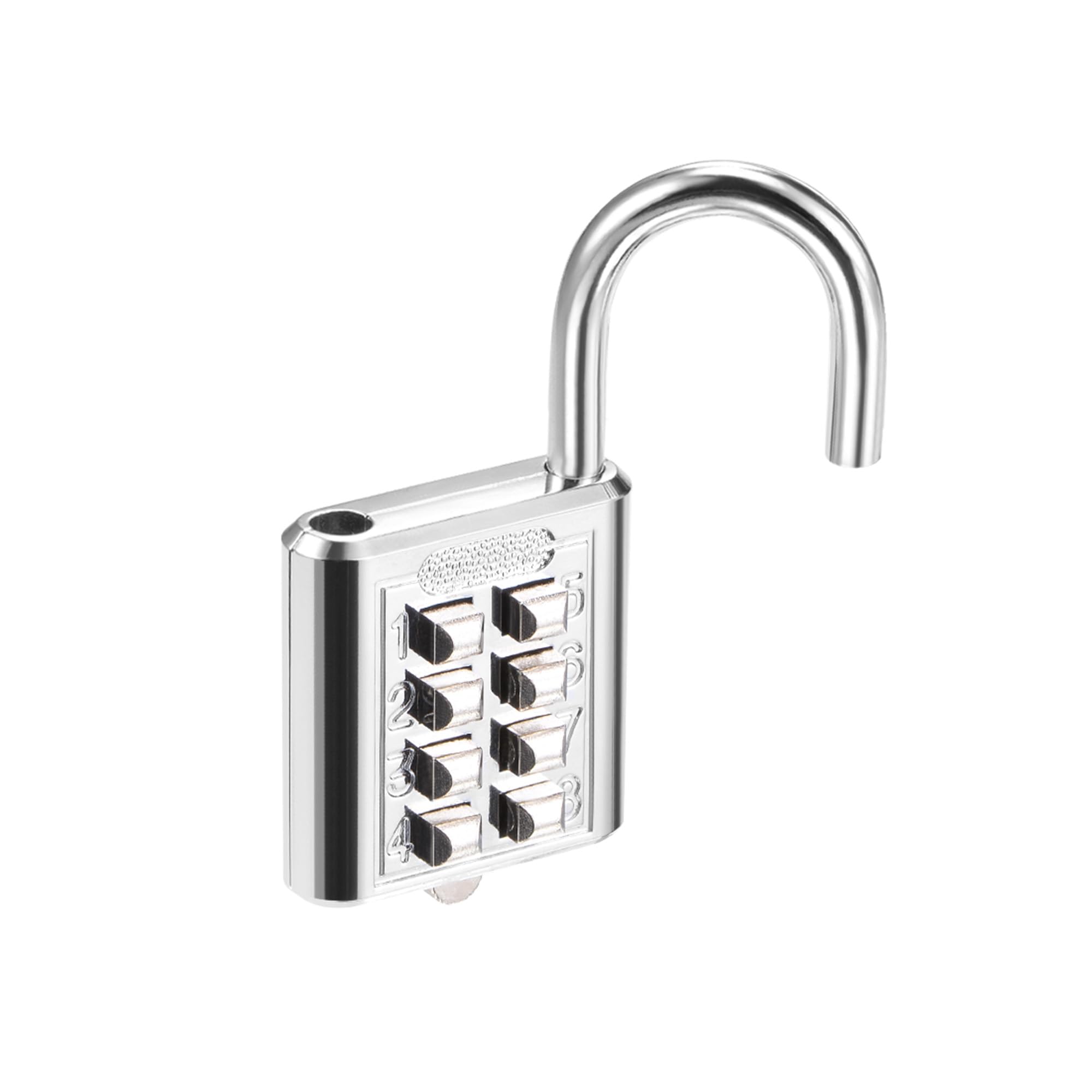 M METERXITY 8 Digit Combination Padlock, Zinc Alloy Indoor Outdoor Padlock, Push Button Lock - Image 4