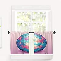 Vista 163 de Cenefas de cocina modernas con patrón de cobre marrón dorado para ventanas, cenefas opacas abstractas de marcas de arañazos y cortinas opacas