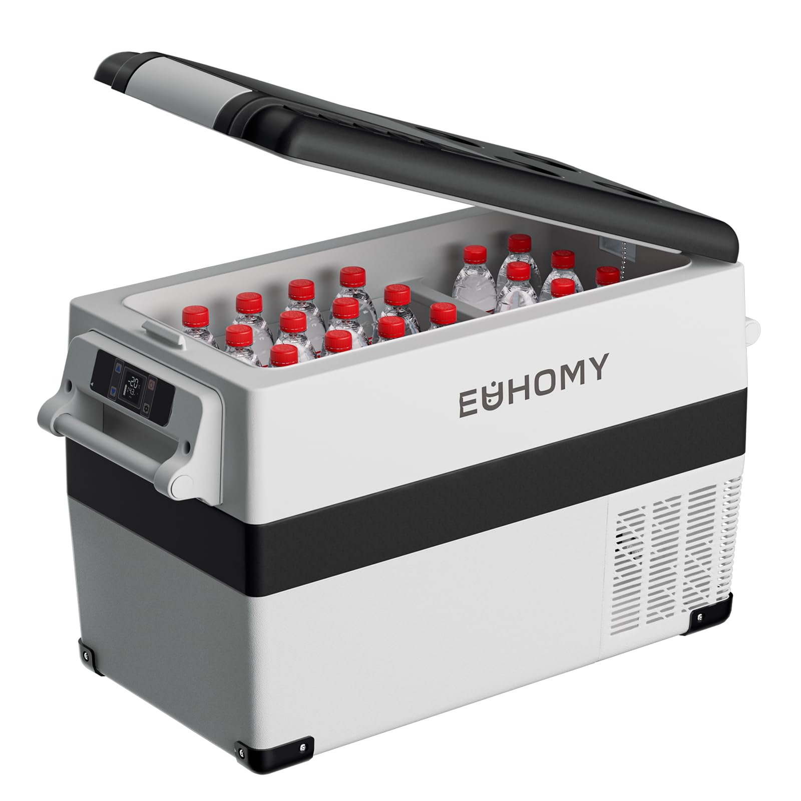 Amazon.co.jp: EUHOMY 車載冷蔵庫 45L 大容量 ポータブル冷蔵庫 2室