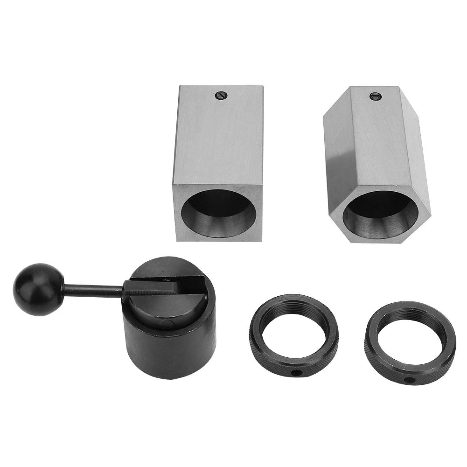 Bloque de pinza 5C, conjunto de bloque de pinza 5C Anillos cuadrados hexagonales y soporte de cierre de pinza para fresadoras Tornos