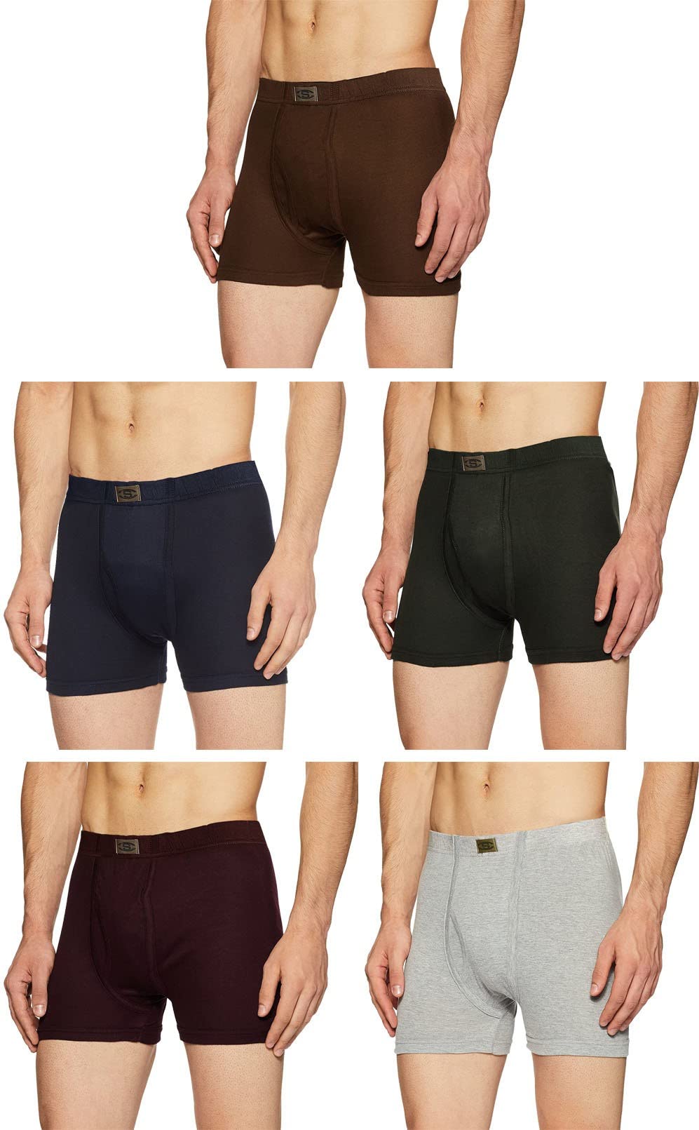 Dixcy ScottPlain/Solid Assorted Cotton Men's Trunk/Underwear (#Legend-Trunk) (Color & Prints May Vary)