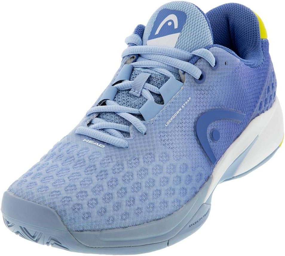 HEAD Revolt Pro 3.0 LTD Women's Tennis Shoe, Light Blue/Yellow (6)