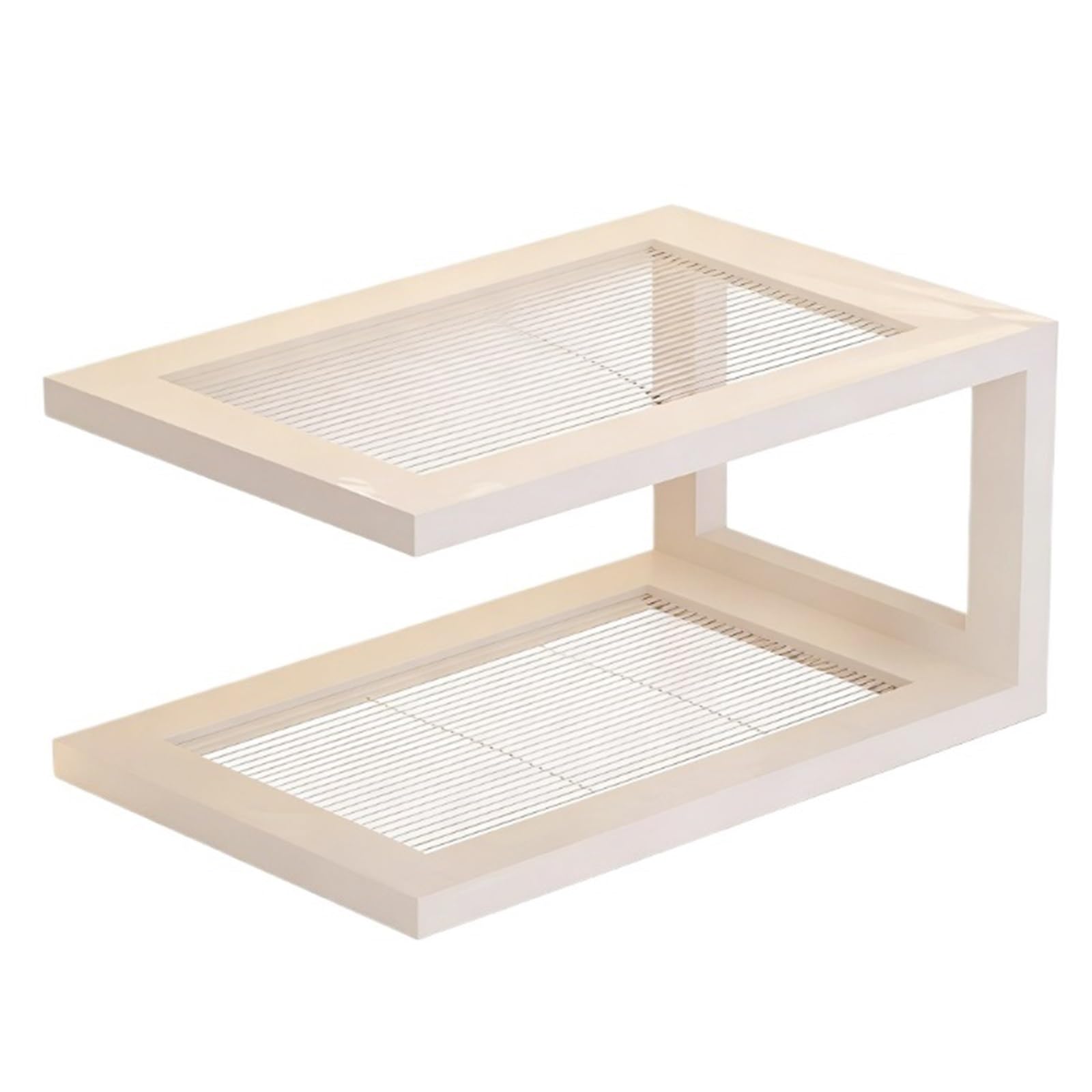 Para el coche Portavasos blanco de escritorio, almacenamiento tazas barra comedor cocina multicapa Ajuste(Medio)