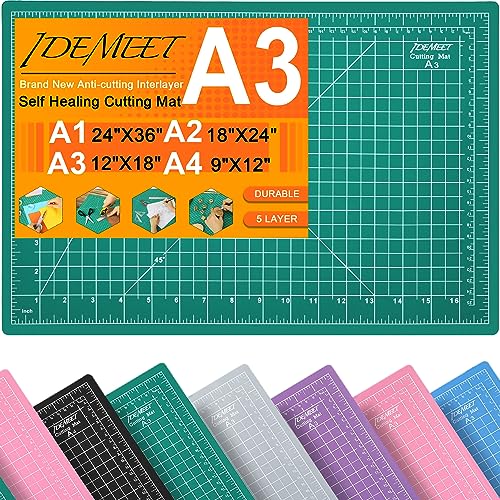 Thickened 18"x12" Self Healing Cutting Mat, Idemeet Rotary Cutting