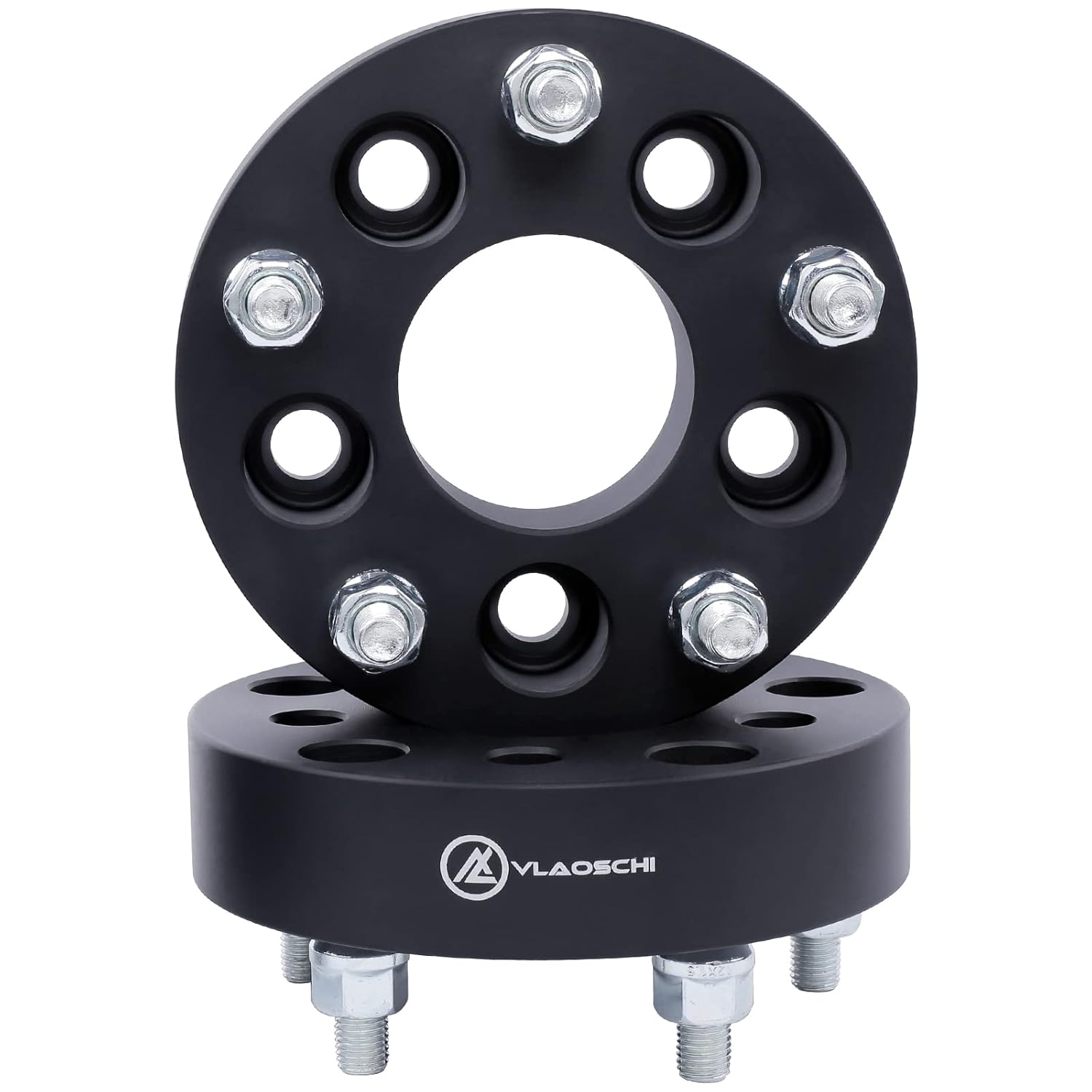 VLAOSCHI Black Forged 5x5.5 to 5x4.5 Wheel Adapters 1.5 Inch with 1/2" Studs Compatible with Dodge F-ord 5 Lug 5x139.7 to 5x114.3 for 1994-2001 R-AM 1500 | 1975-1996 F150 | 1976-1986 CJ - Pack of 4