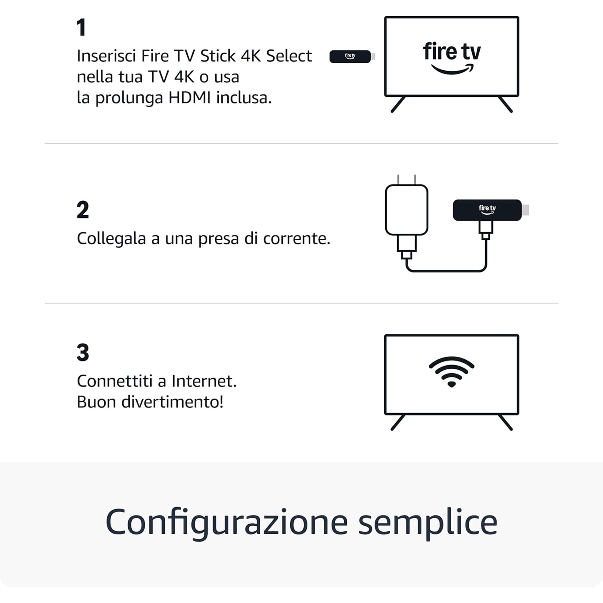 Amazon Fire TV Stick 4K Select con Amazon - Adattatore Ethernet