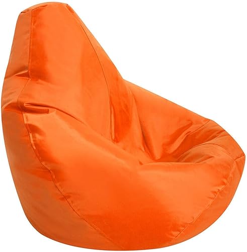 Cómodo puf, sofá suave y perezoso, funda para muebles de recreo (color naranja)