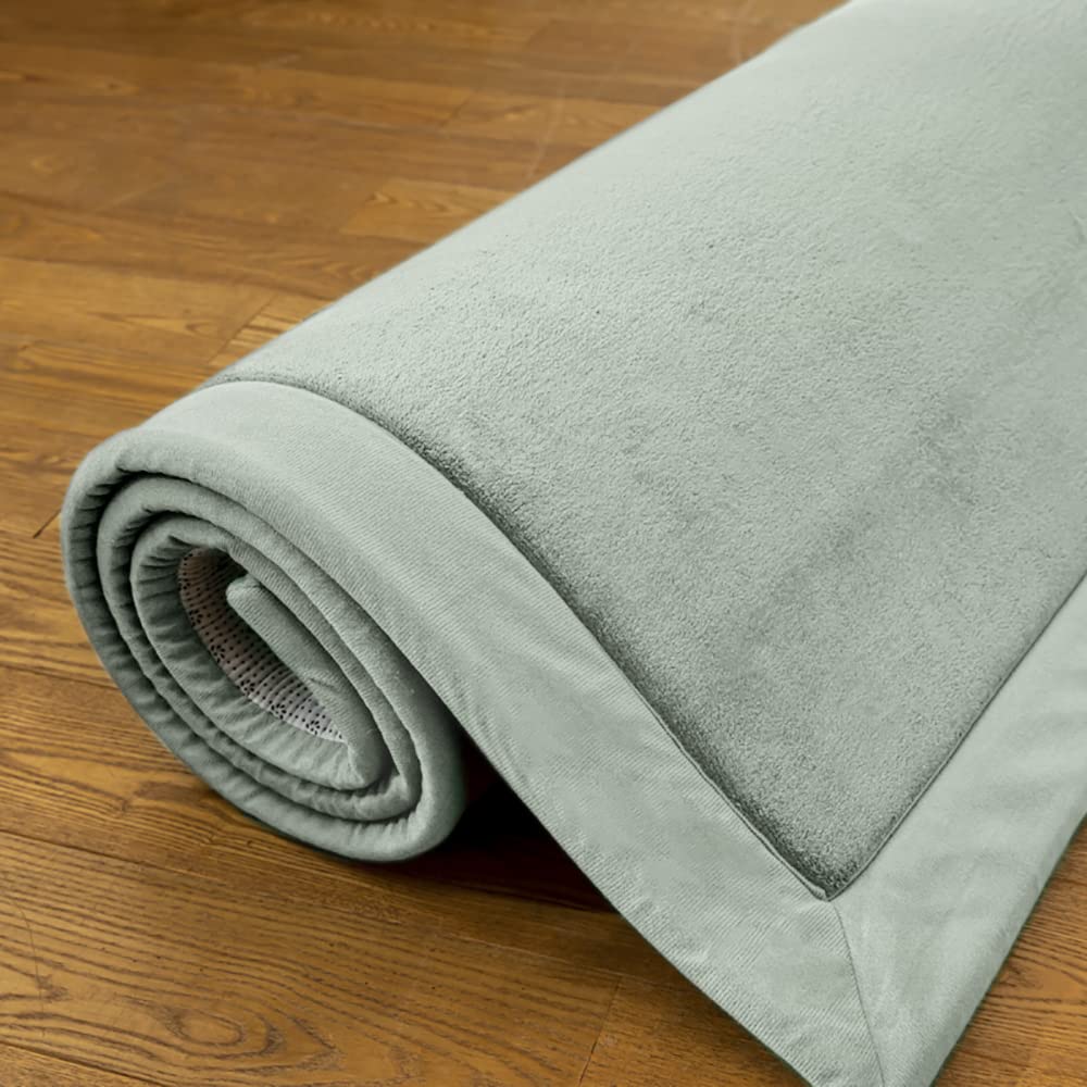 Loartee Teppich Für Kinderzimmer,als Krabbeldecke fürs Kind,3cm Dicker korallenrote Samtmatte Kinderteppich