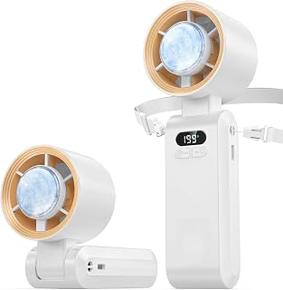 Ice‑Cooling Turbo Fan – 1‑199 Speeds, 20000 RPM, Pocket‑Sized for Travel Outdoor Home Office(White)