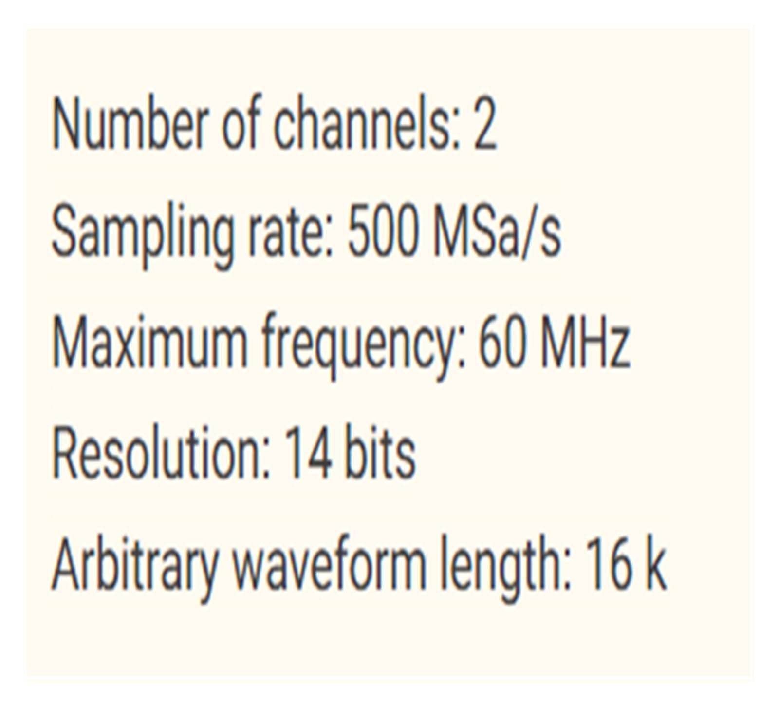 Generatore di segnali a funzione arbitraria a 2 canali DG4062 60MHz 500MSa/s