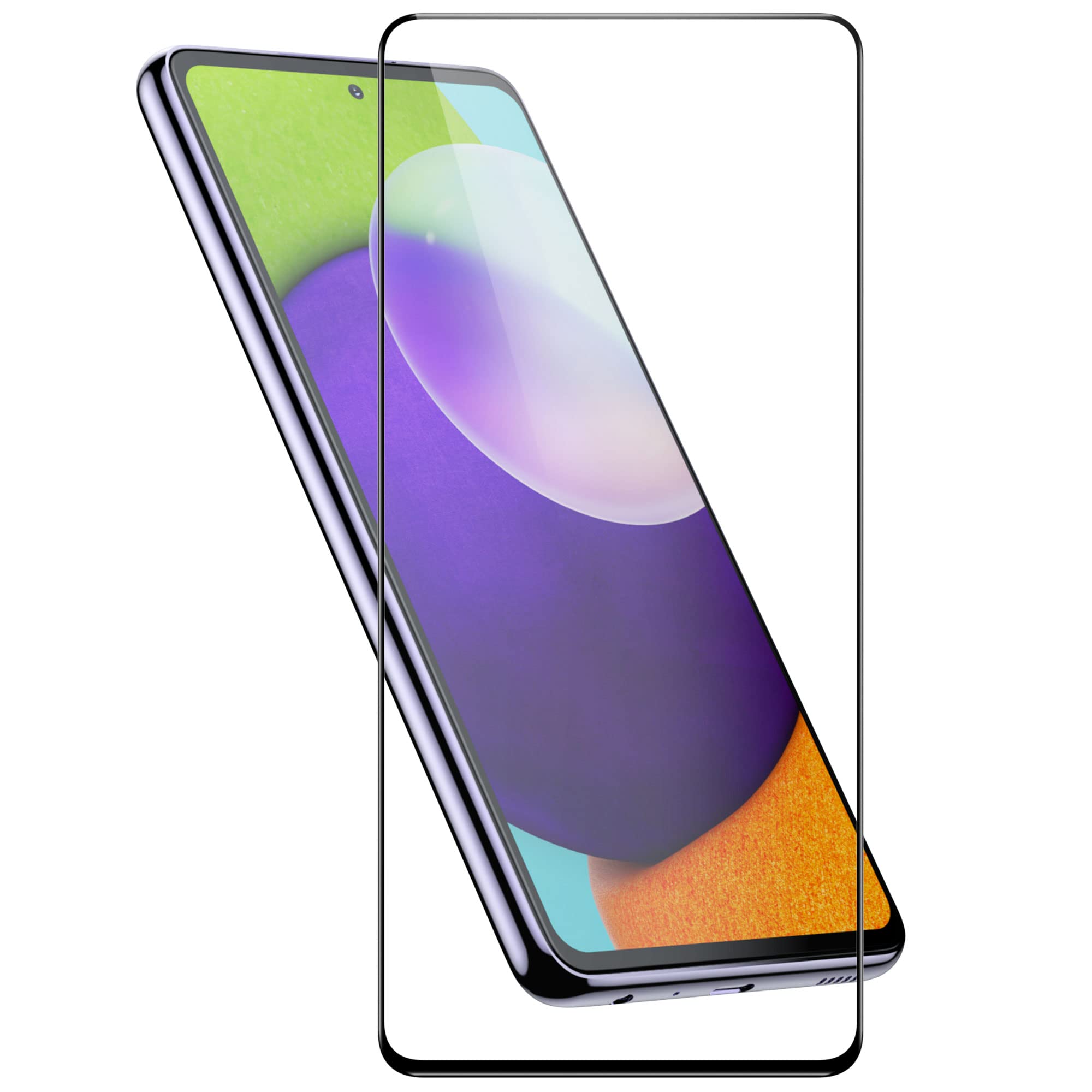 Galaxy A52 SC-53B パープル 本体+ガラスフィルム Galaxy A A52 5G フィルム 全面保護 2.5D 強化ガラスフィルム SC