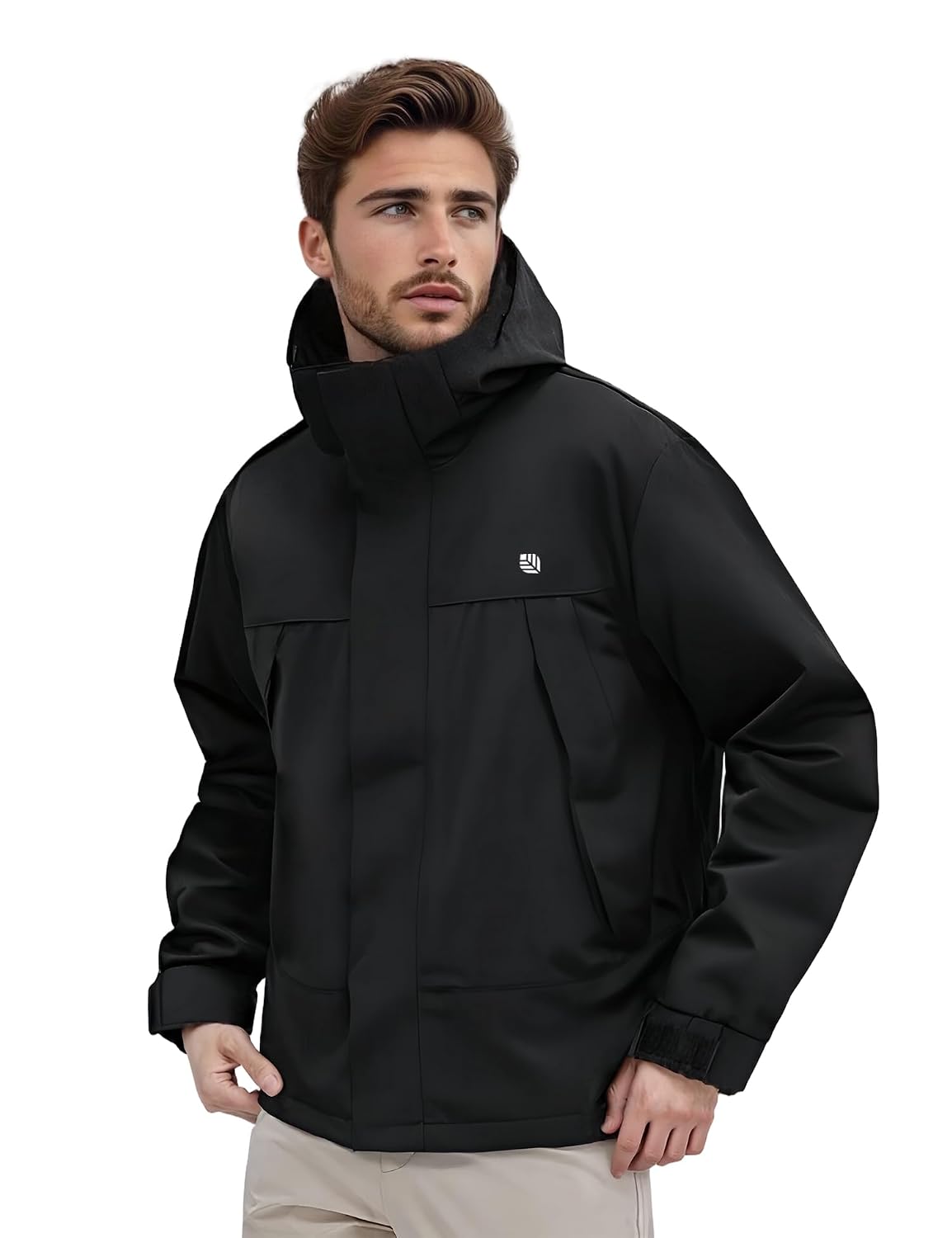 Venzina® Men's Waterproof Rain Jacket-Lightweight Windbreaker with Color Block Design, Breathable for Urban Outdoor, Daily... - Review, Price and Buying Guide