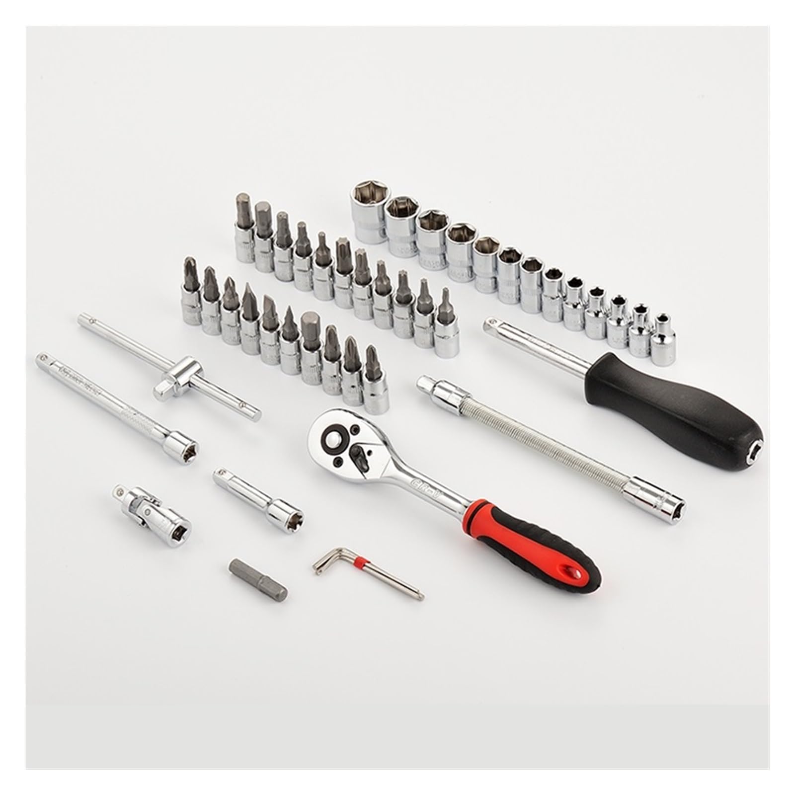 4-14 Mm Manchon Voiture Moto Vélo Outils De Réparation 46 Pièces 1/4 Pouce Cliquet Clé Dynamométrique Ensemble Clés À Douille D'embouts
