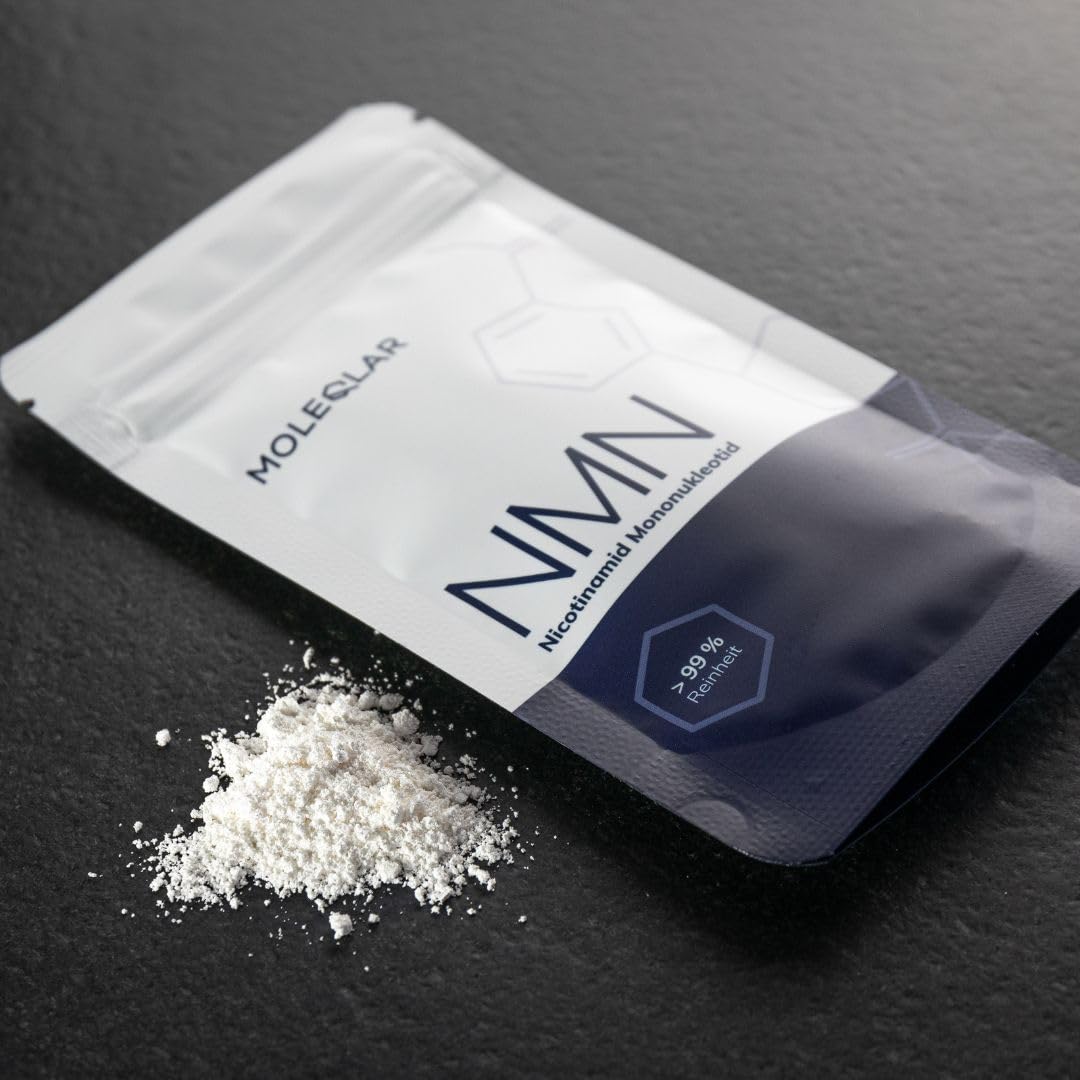 MoleQlar NMN 100 gramos – Polvo de alta pureza del fabricante premium Uthever – más del 99% de pureza certificada – probado en Alemania – Materia prima de marca – Paquete económico