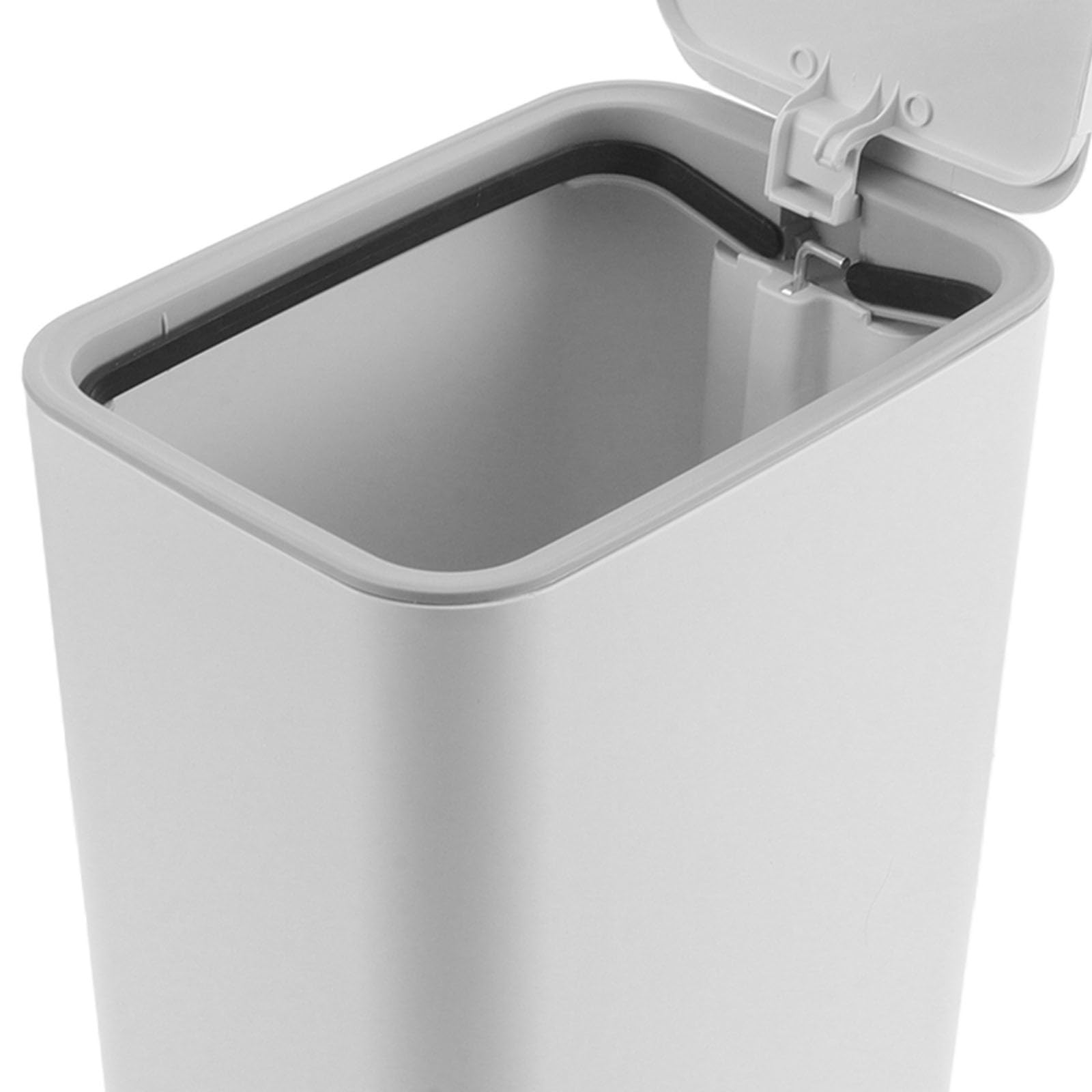 Toddmomy Cubo de basura pequeño con tapa, 2,1 galones, delgado, para baño.