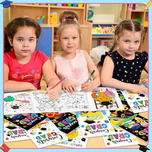 Image of Bulk Graduation Coloring Books - 24 Pcs Kindergarten Graduate Mini DIY Books for Kid Preschool Congrats Grad Coloring Booklet for School Grad Ceremony Party Favor School Classroom Gift Goodies Stuffer