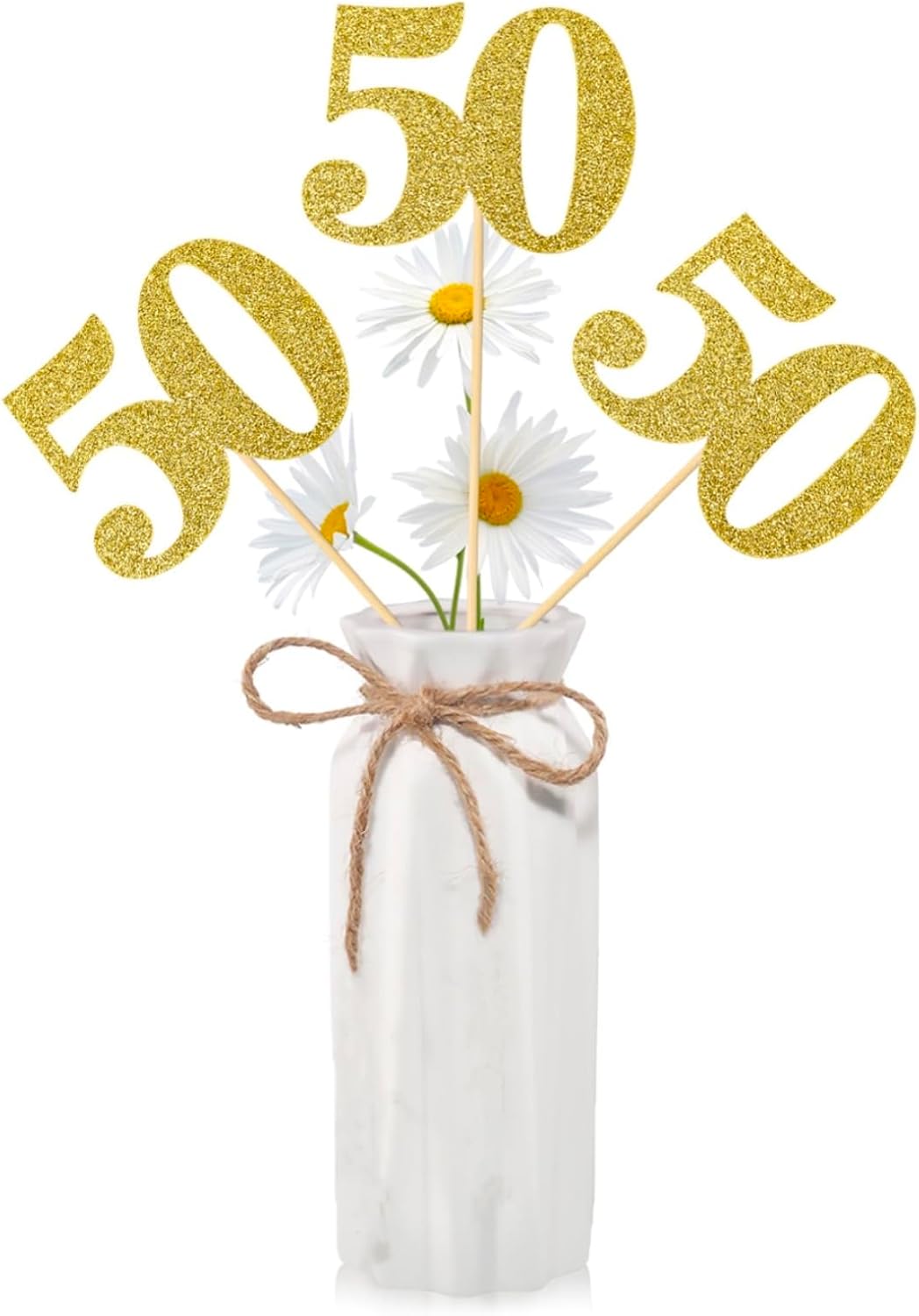 16 PCS 16th Birthday Centerpiece Sticks Double Sided Gold Glitter 16th Anniversary Centerpieces for Tables Number 16 Table Flower Toppers Party Decorations Supplies