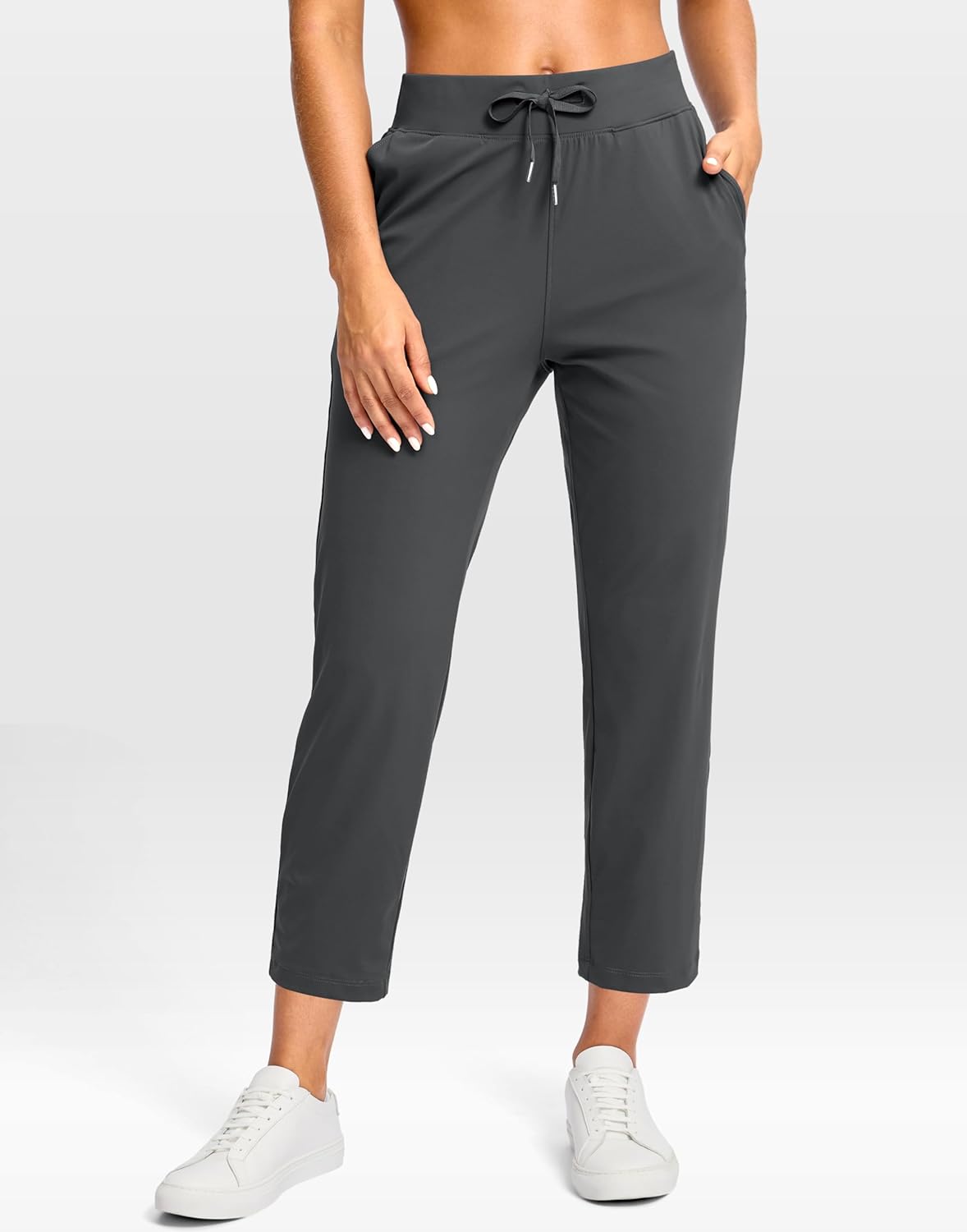 G Gradual Petite Pants for Women 24"/26" Ankle Pants 2 Pockets Stretchy 7/8 Sweatpants for Golf Travel Athletic Casual - Image 2