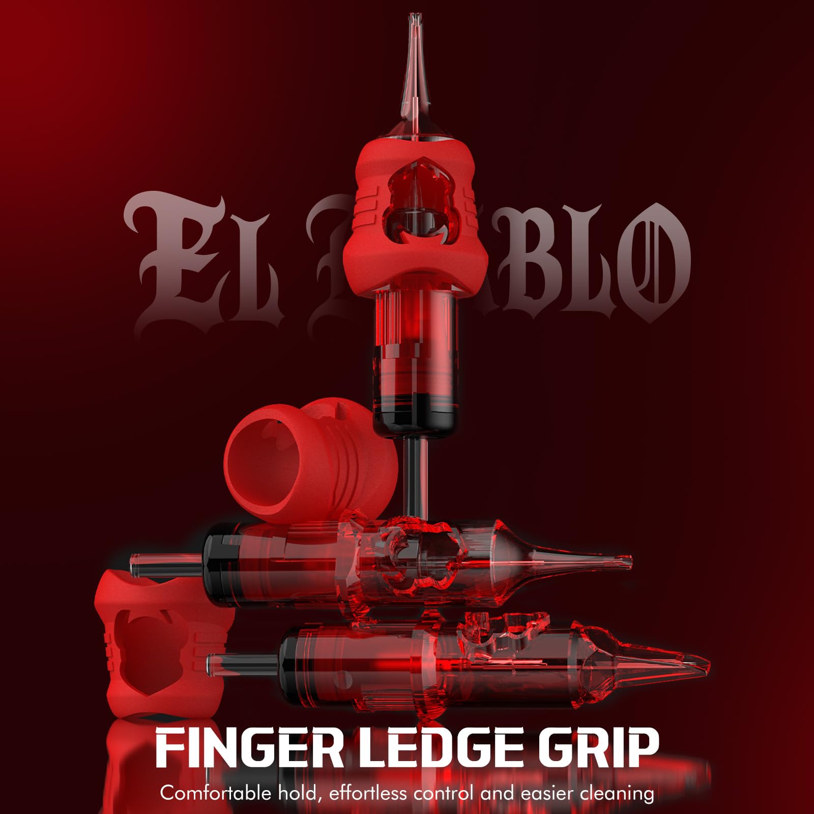 INKin Agujas Tatuaje 17RM 20 Piezas, Agujas de Tatuar #10 Bugpin 0,30mm Round Magnum con Protección de Silicona Extraíble, Agujas Tattoo con Mejorada Membrana para Maquina de Tatuar - EL Diablo