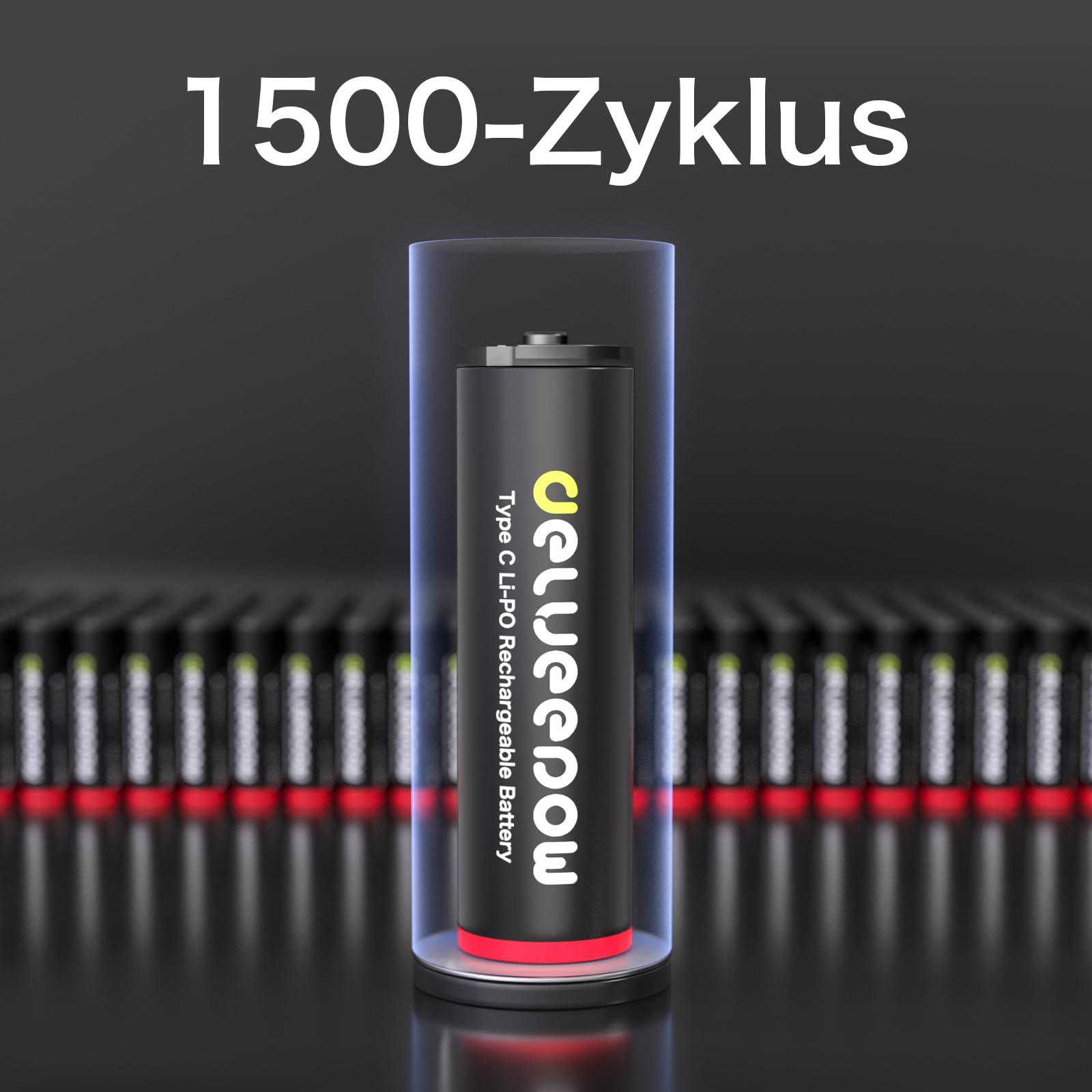 Batterie AA al litio ricaricabili USB C, 1,5 V, 3400 mWh USB, batterie AA ricaricabili 1500 ciclo, 16 pezzi