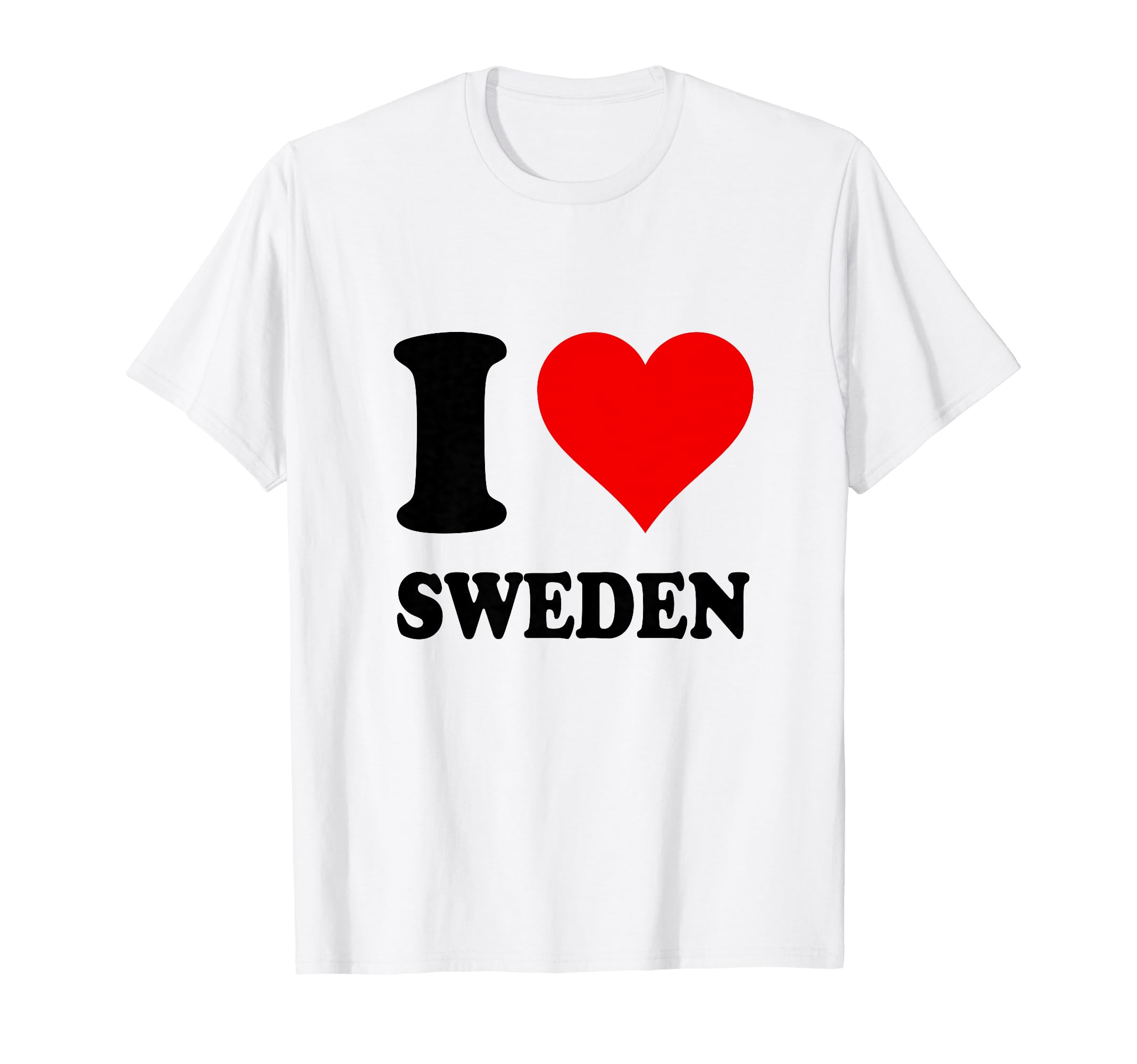 I Love (Cuore) Swedish Boys T-Shirt Uomo - Bianca, 100% Cotone, Stampa Professionale, Taglie Regolari