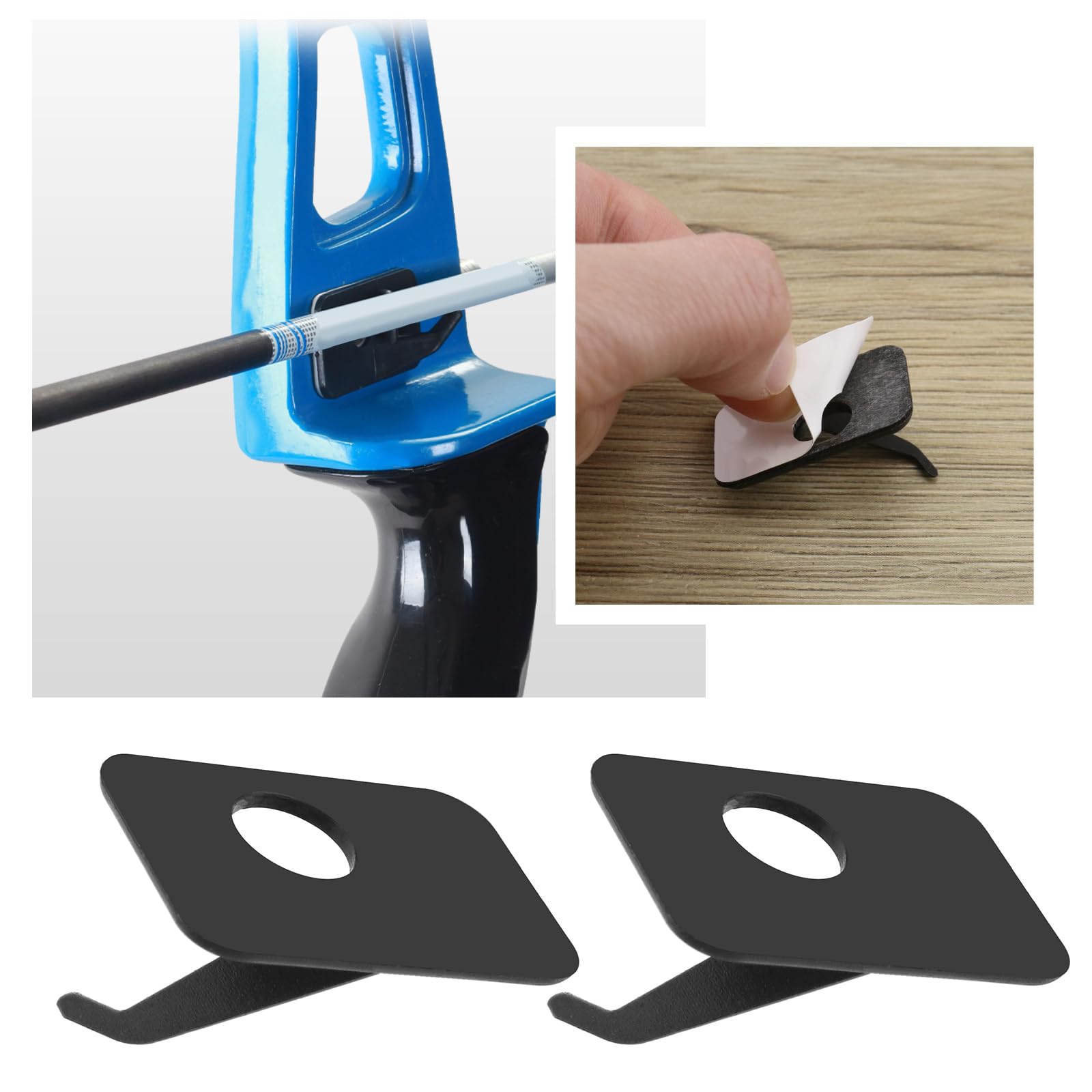 8pcs Repose-Flèche en Plastique Repose-Flèche Tir à l'arc Repose-Flèche Auto-Adhésif Flèche Autocollant Accessoires pour la Chasse Tir Ciblage