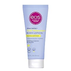 eos 24H Moisture Travel Body Lotion- Vanilla Cashmere Travel Size Essential Toiletries Mini Body Lotion For Dry Skin