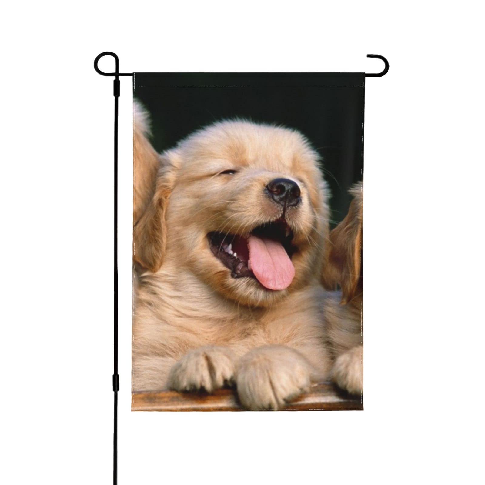 Gartenflagge „Welcome Golden Retriever“ – 32,5 X 45,7 Cm, Doppelseitig & Wetterfest
