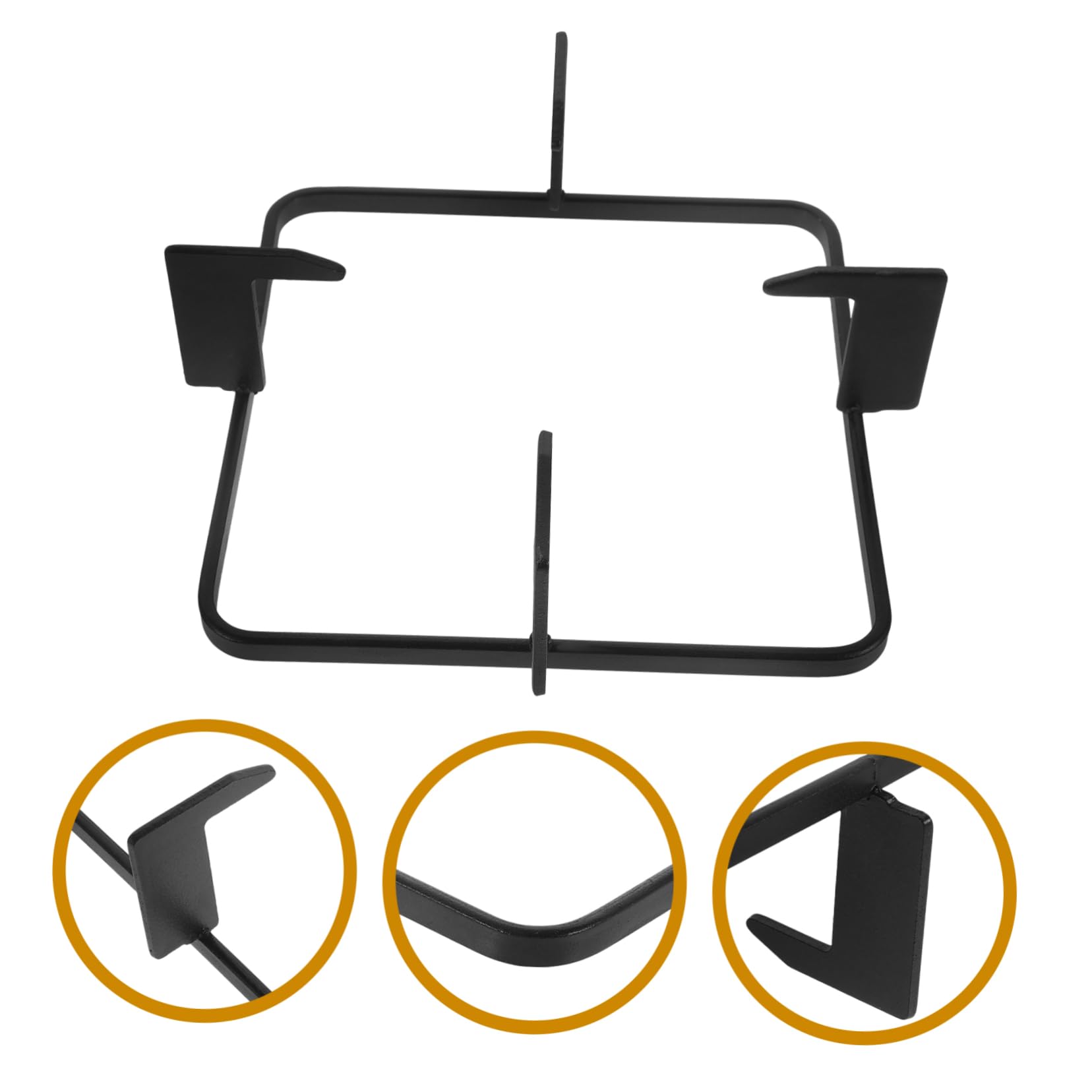 DOITOOL Supporto Fornello Gas in Ghisa Rack Di Supporto Per Stufa 7.48X7.48X2.48 in Staffa Antiscivolo Per Pentole Accessorio Cucina Gas Facile Da Pulire E Installare